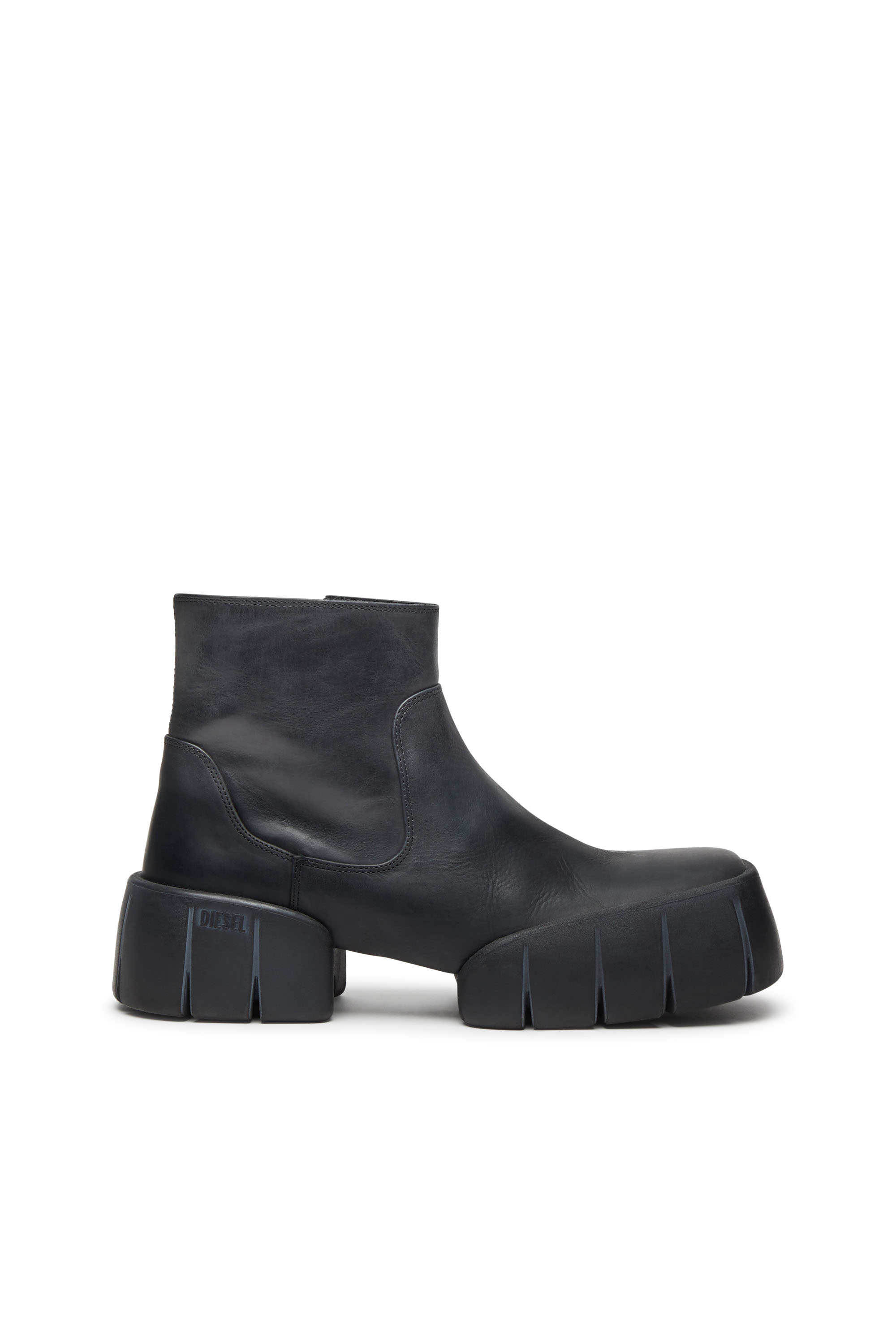 D-TEX BT, Schwarz Diesel - D-TEX BT, Herren Stiefeletten aus Fetteleder mit geteilter Sohle in Schwarz - 1
