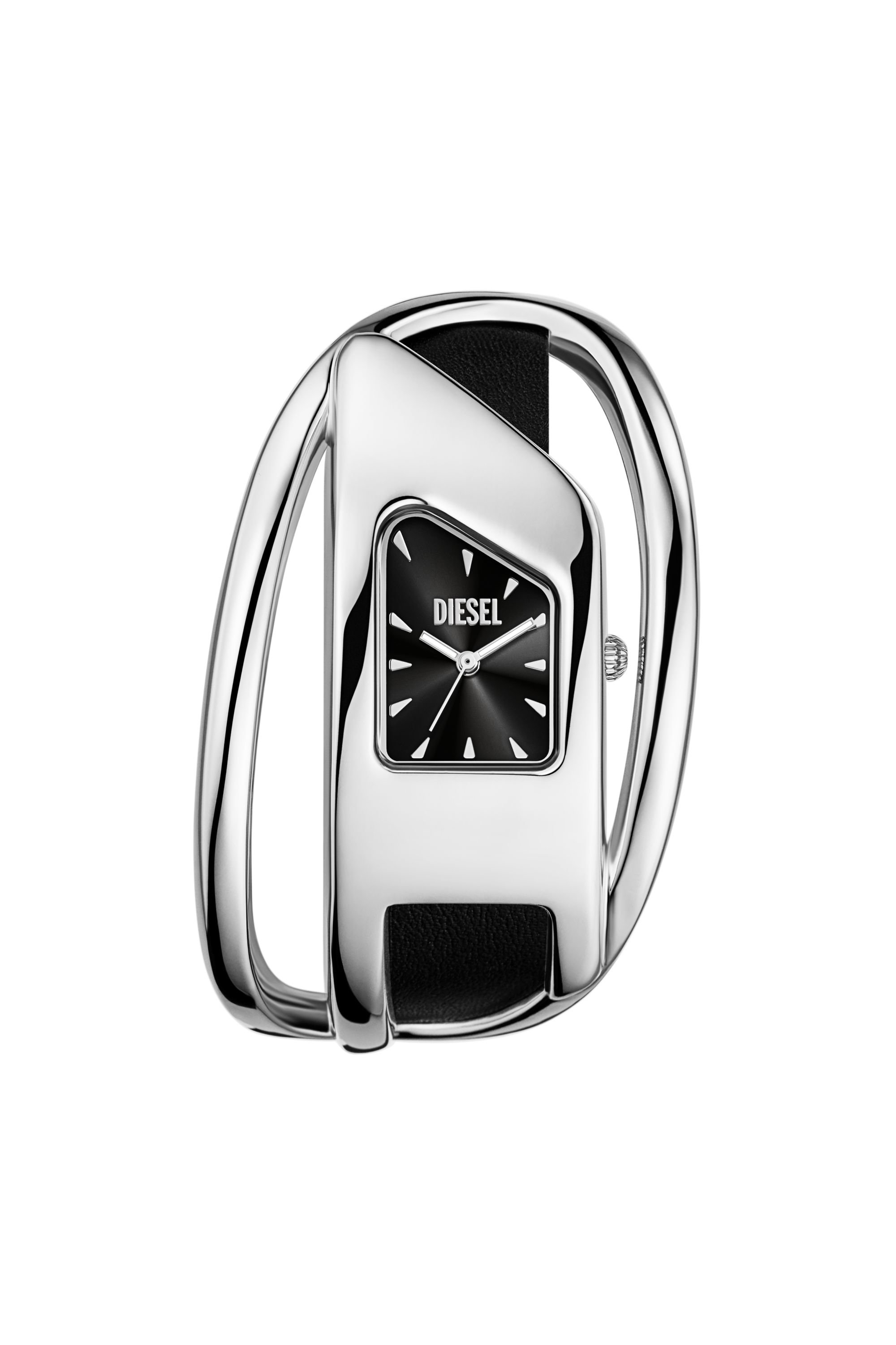 Diesel - DZ5627 WATCH, Damen Wrap-D Schwarze Lederuhr in Silber/Schwarz - 1