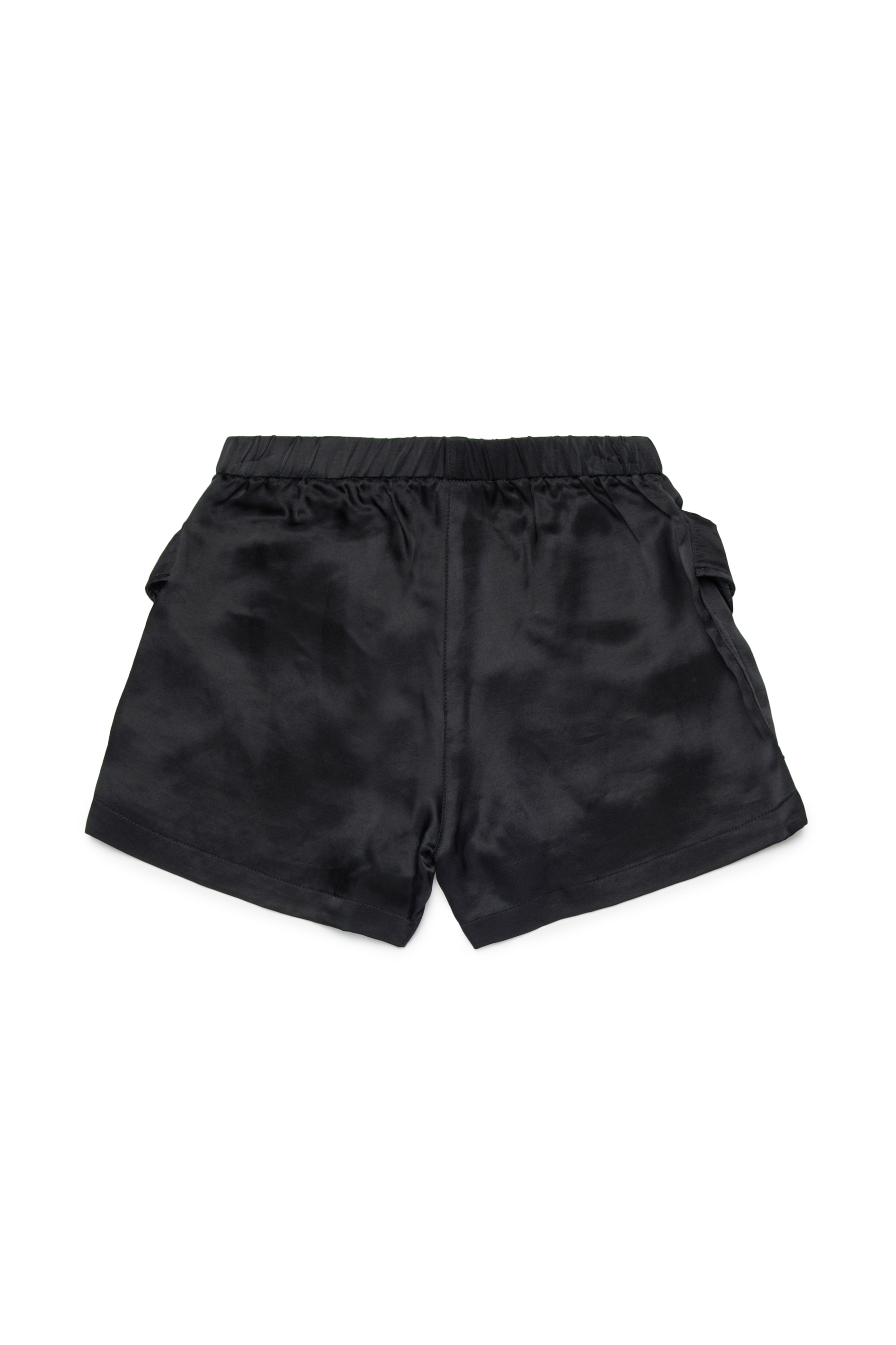 Diesel - PSAFFY, Damen Satinshorts mit aufgesetzten Taschen in Schwarz - 2