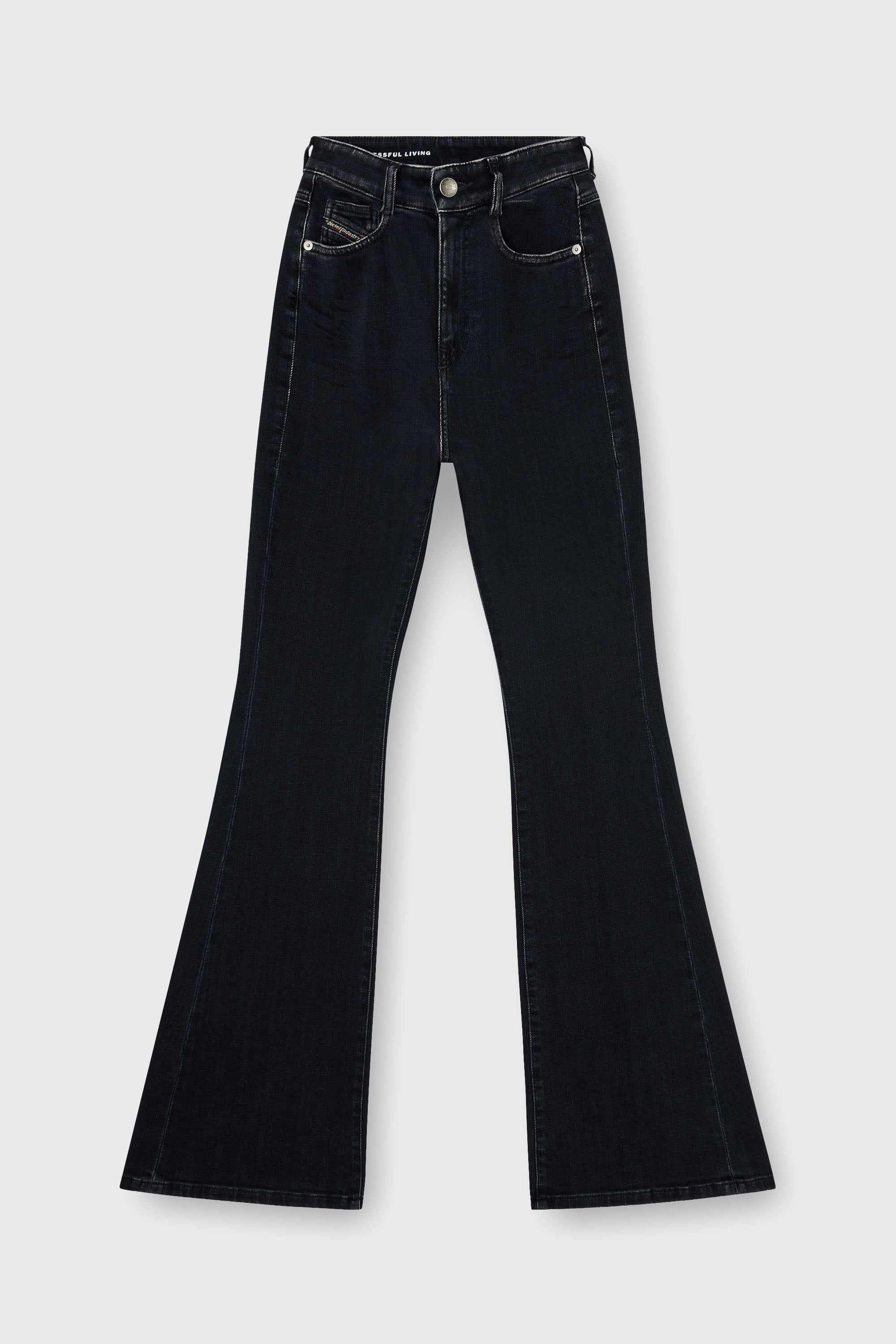 Diesel - Damen Bootcut Jeans 1973 D-Partt 09P75, Schwarz/Dunkelgrau - 2