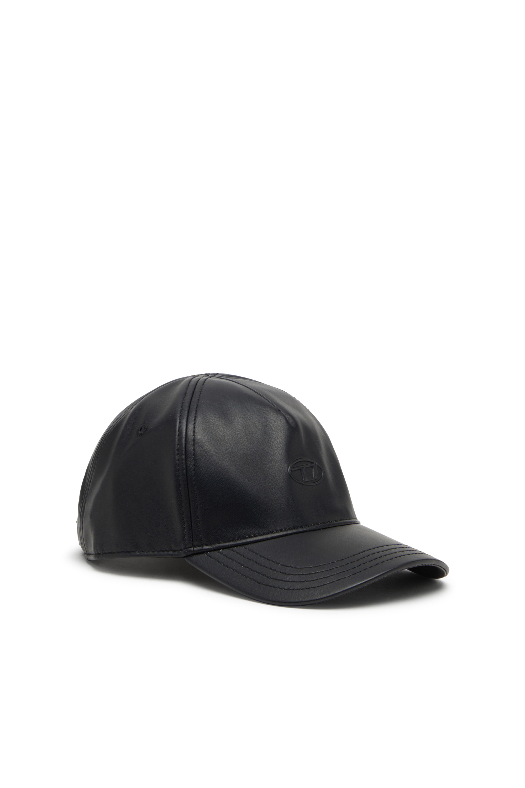 Diesel - C-HEATHER, Herren Beschichtete Baseballkappe mit geprägtem Logo in Schwarz - 1