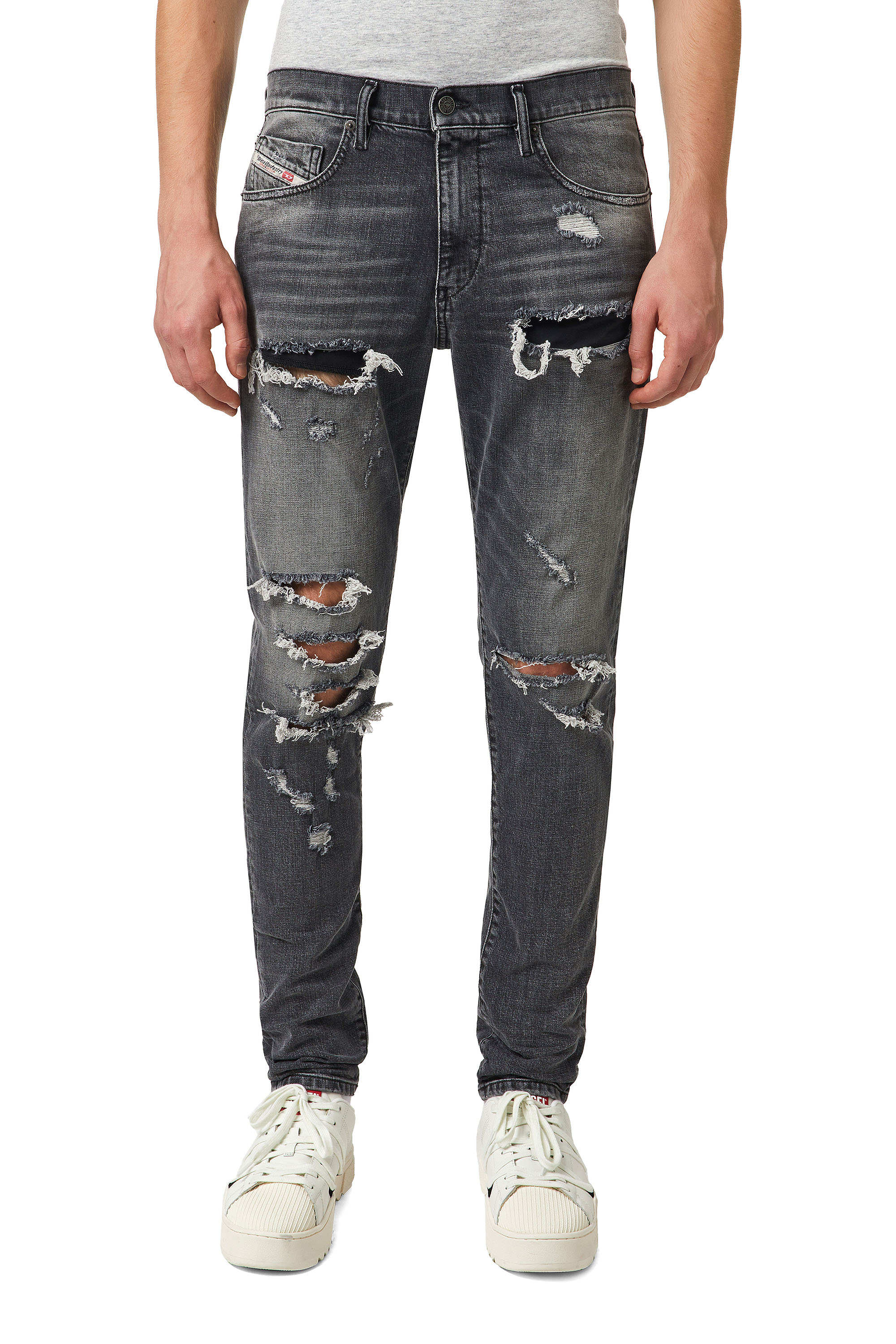 D-Strukt 09B19, Schwarz/Dunkelgrau - Jeans