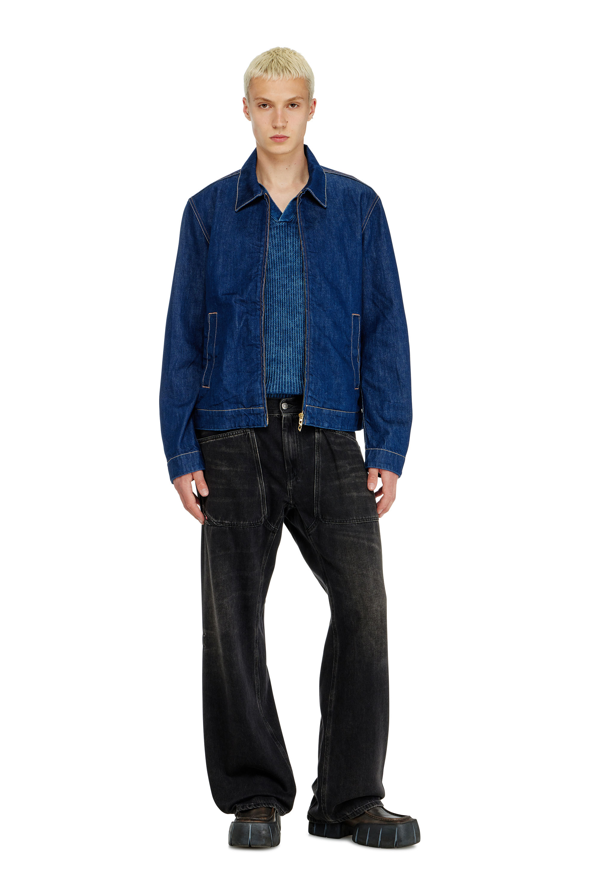 Diesel - Herren Relaxed Jeans D-Zeta 09J96, Schwarz/Dunkelgrau - 1