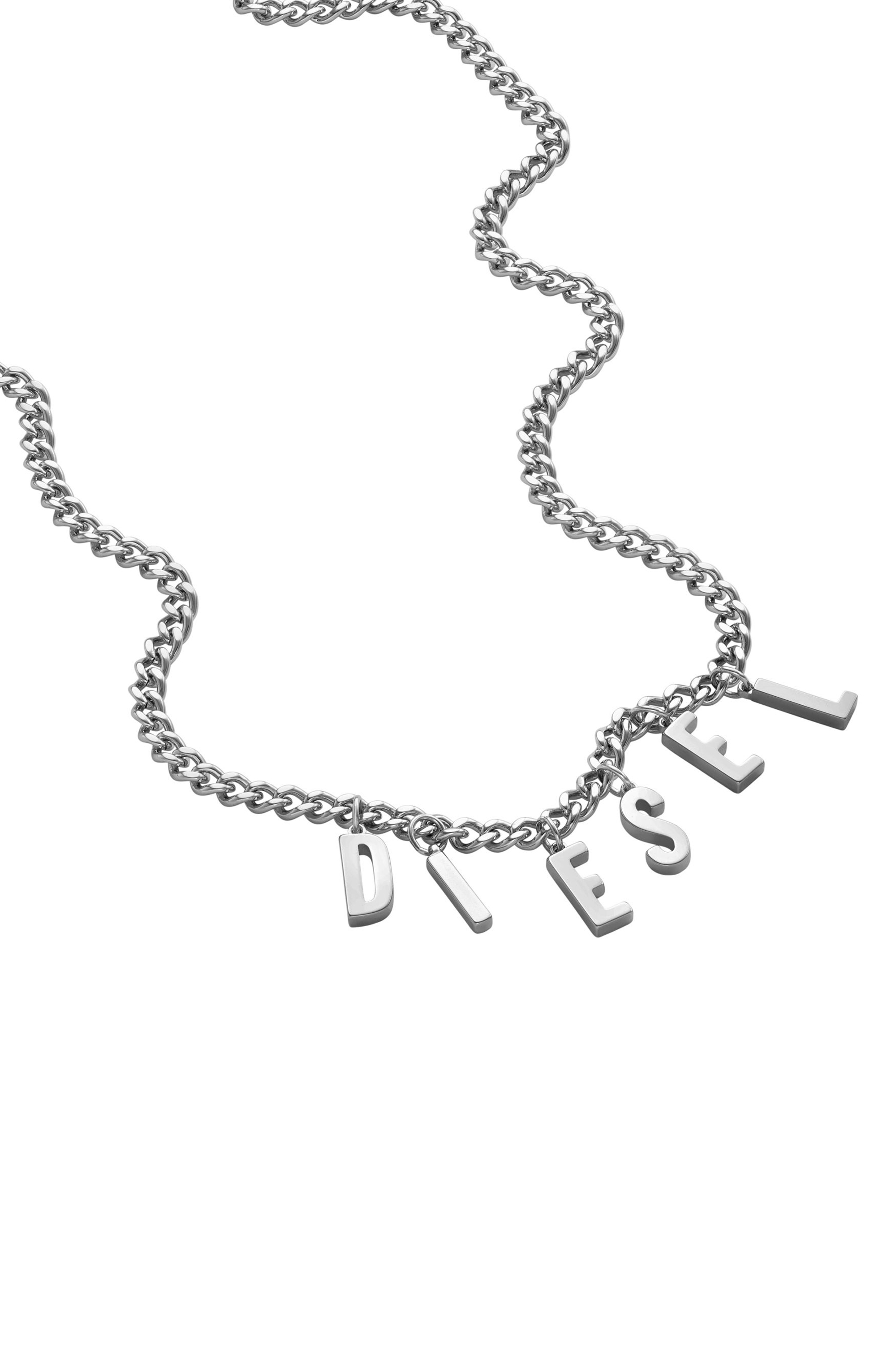 Diesel - DX1494, Unisex Stainless steel chain necklace in Silver - Image 1