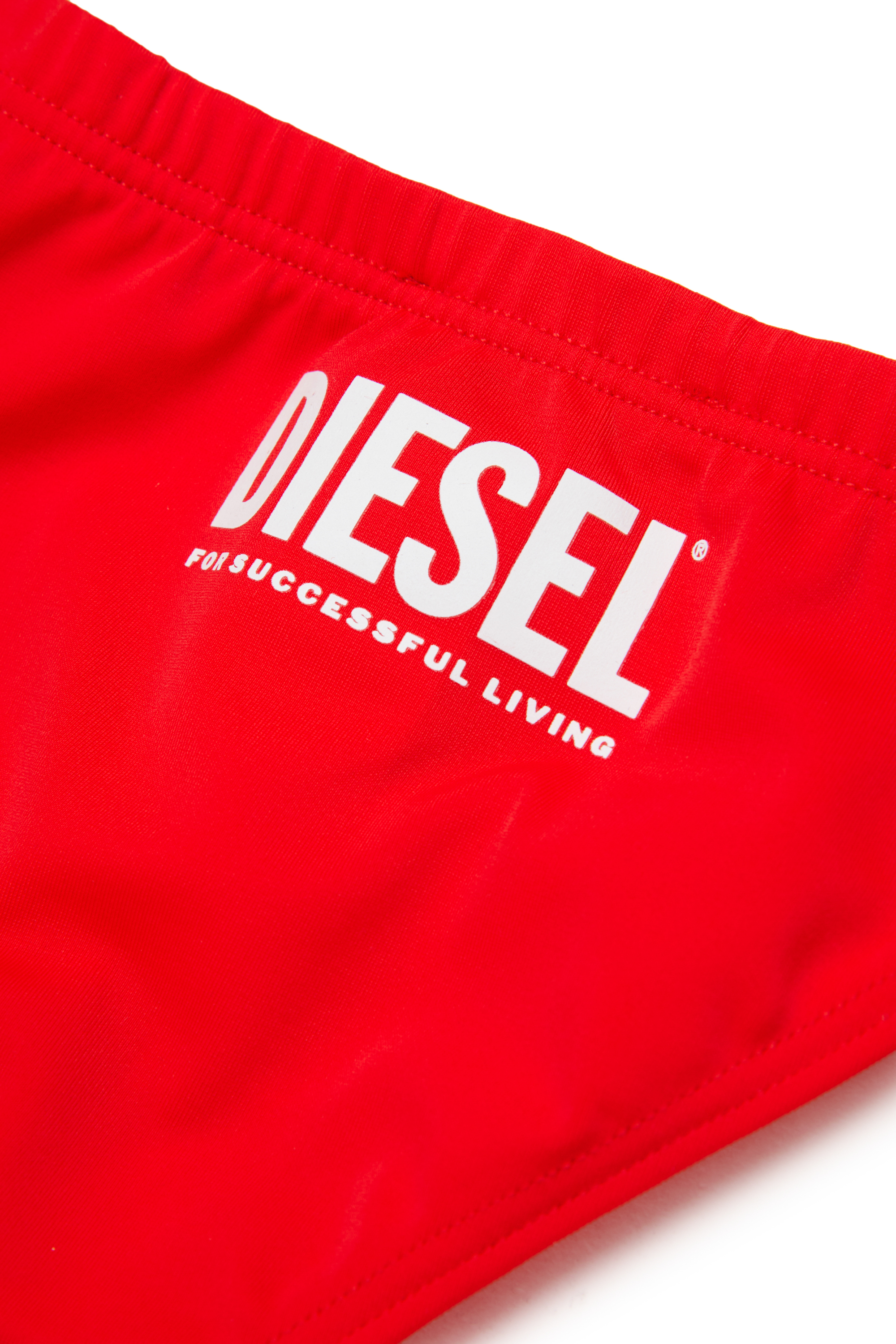 Diesel - MILIB, Herren Badehose mit Diesel-Print in Rot - 4