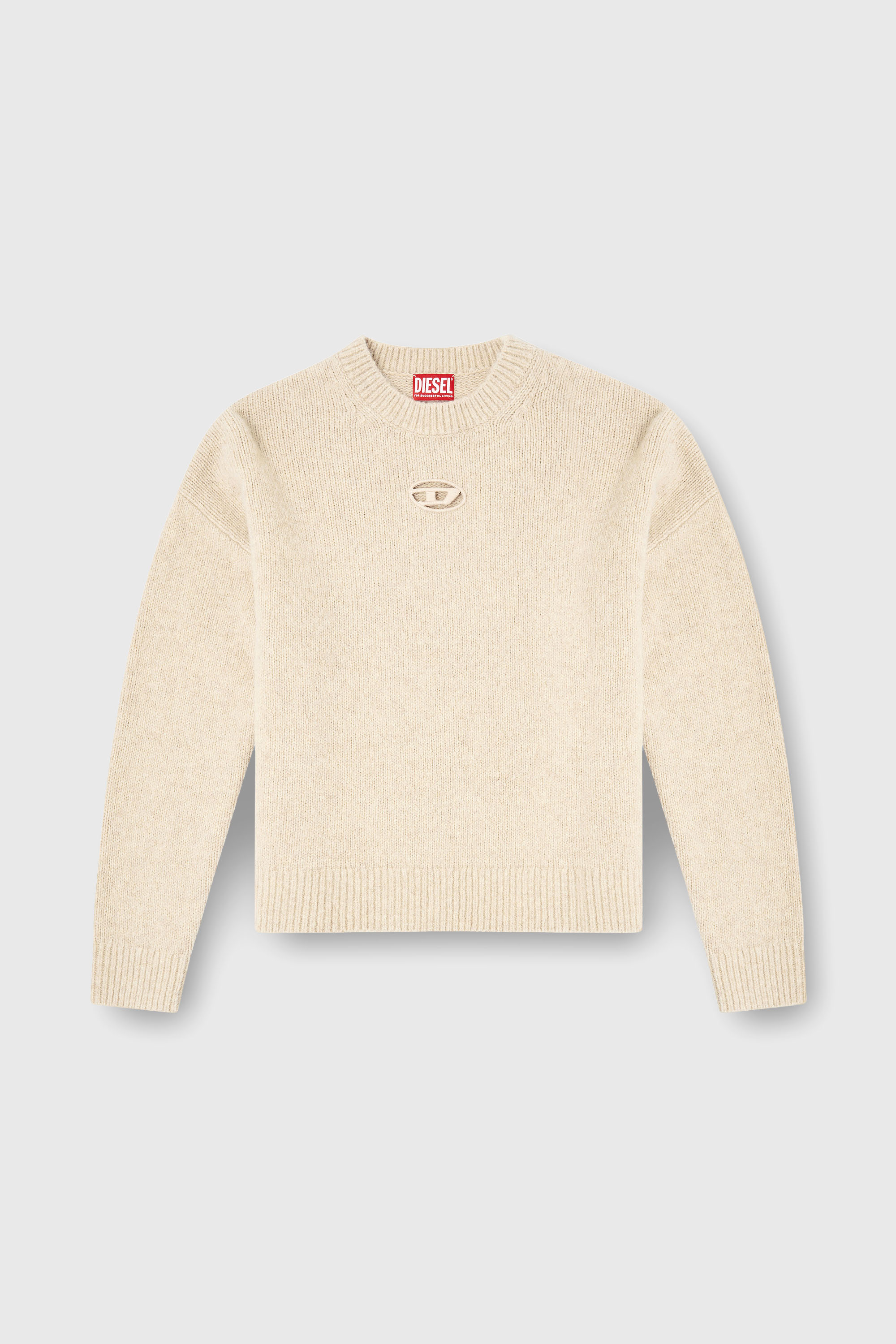 Diesel - M-AREETA, Damen Pullover aus Woll- und Alpakamischung in Beige - 2