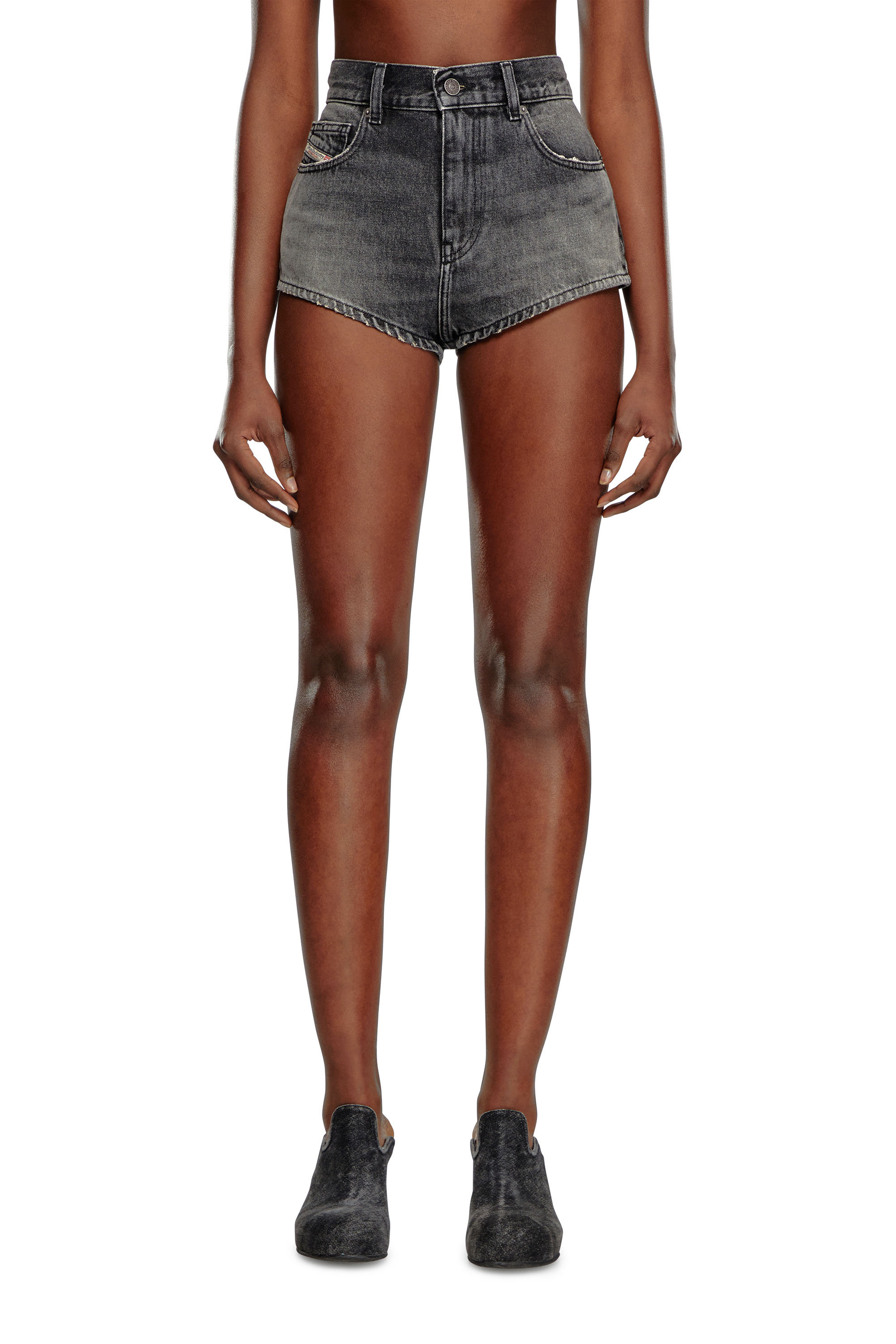 Diesel - DE-LUNAR, Damen Hotpants aus Denim in Schwarz - 3