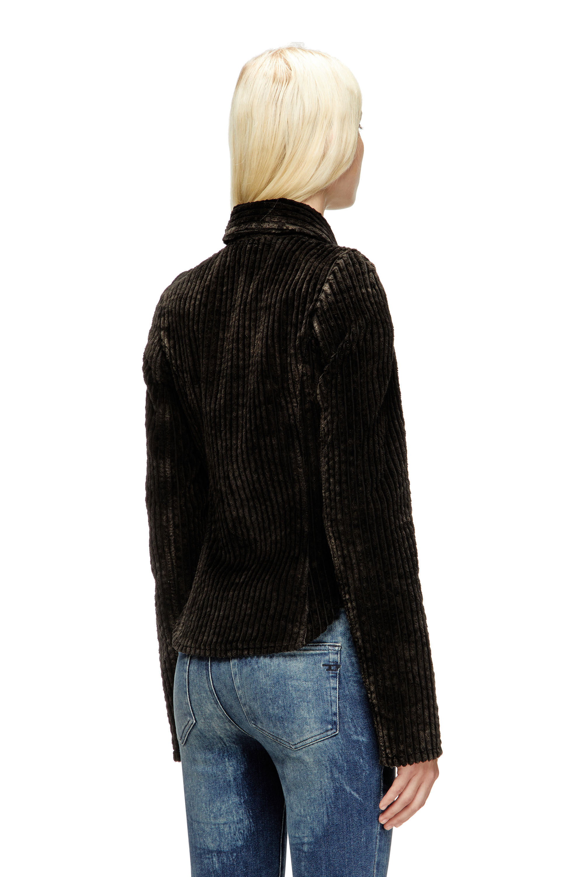 Diesel - G-ENEA, Damen Hemdjacke aus Baumwollcord in Braun - 4