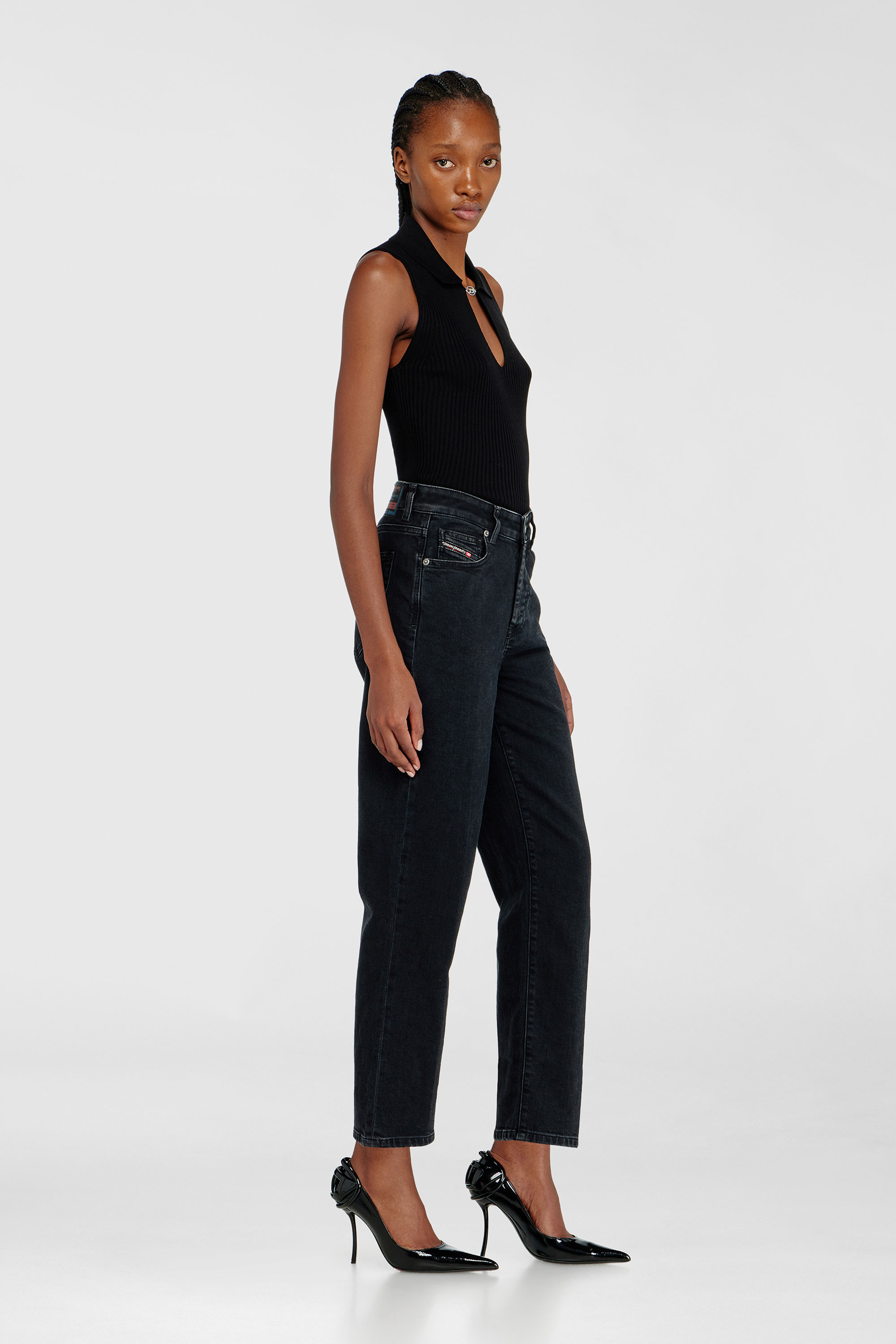Diesel - Damen Regular Jeans 1981 D-Went 09N89, Schwarz/Dunkelgrau - 2