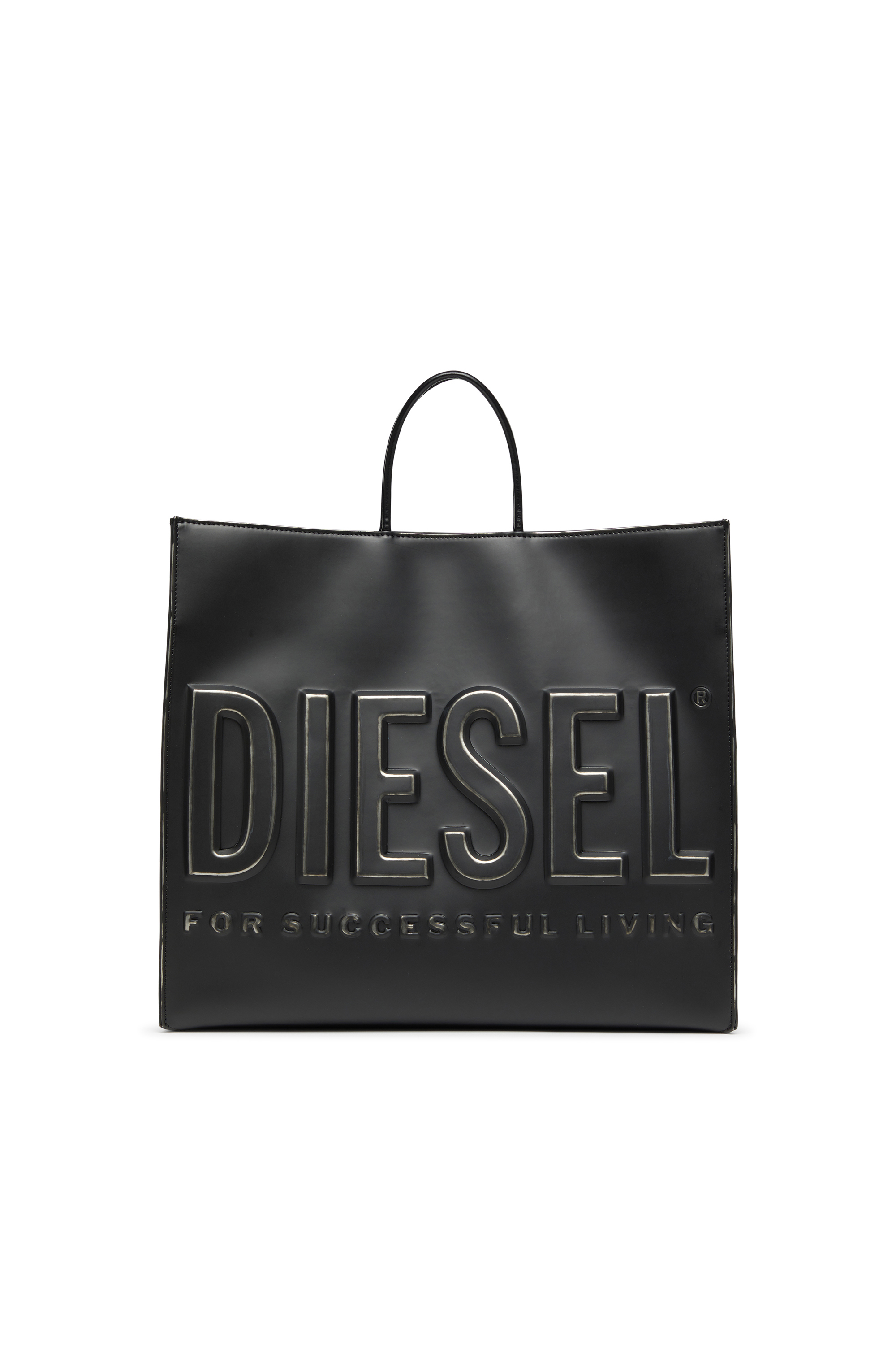 Diesel - DSL 3D TOTE EW X, Unisex Dsl 3D Tasche mit verstellbarem Schultergurt in Schwarz - 1