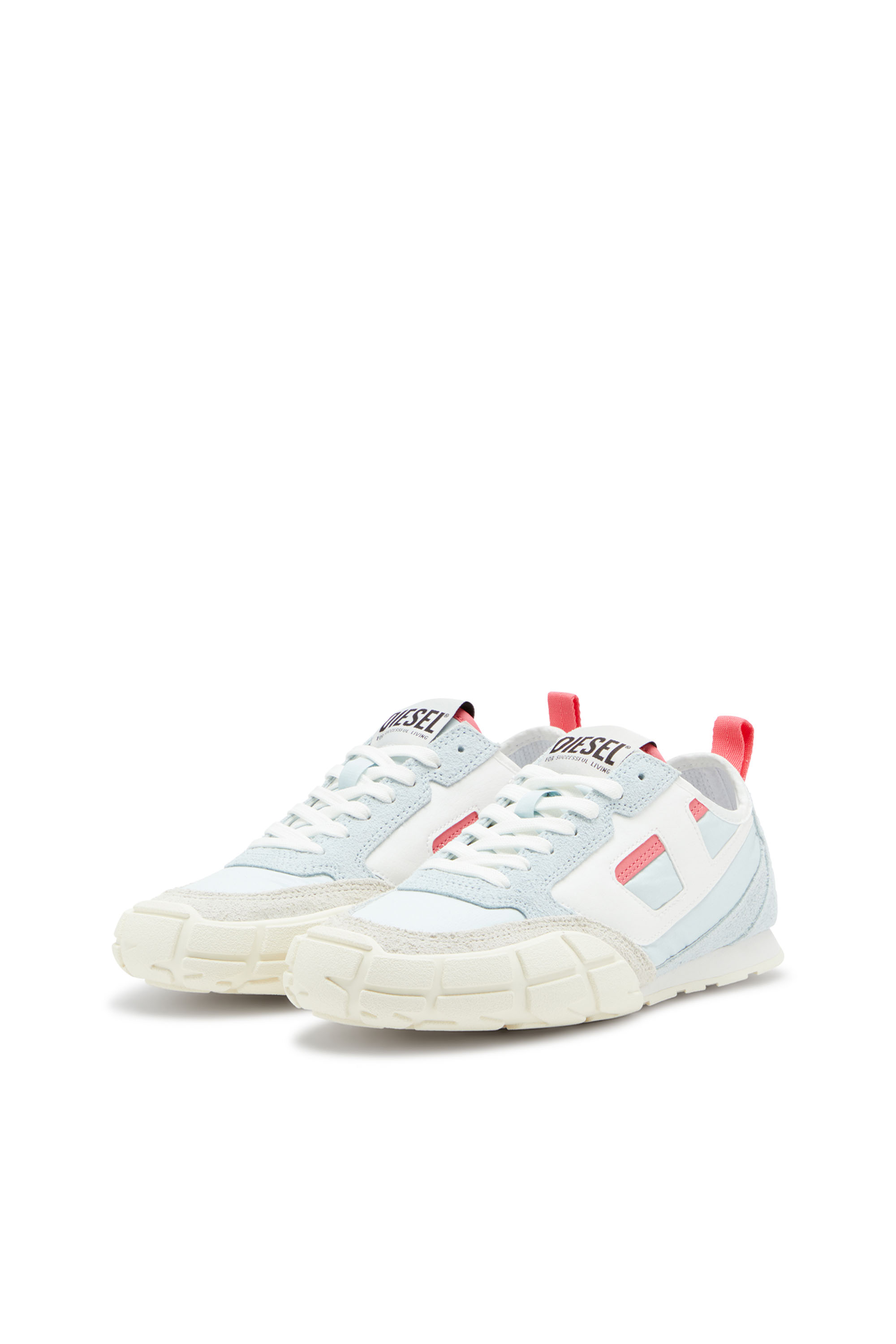 Diesel - S-PAGODHA LOW W, Damen S-Pagodha-Sneakers aus Leder, Wildleder und Ripstop in Hellblau - 8