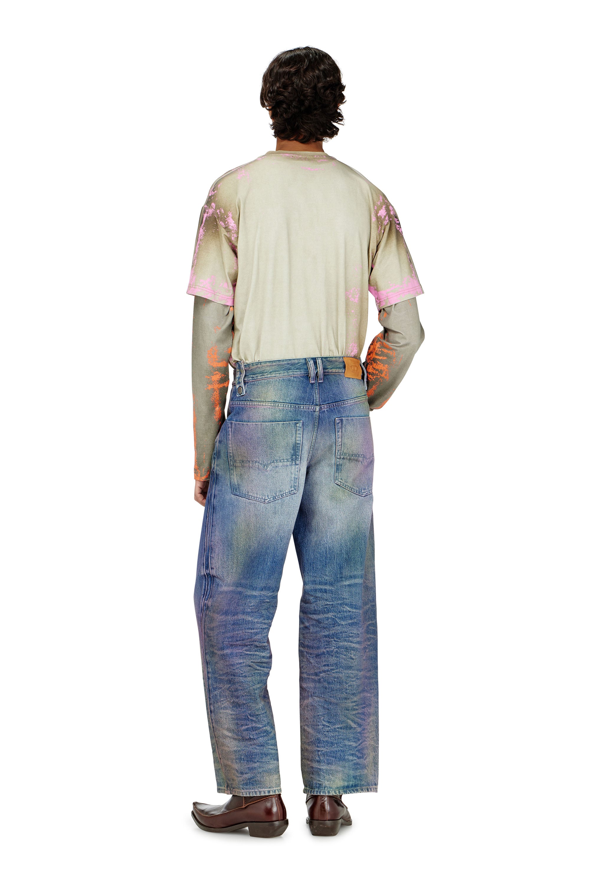 Diesel - Unisex Relaxed Jeans 1982 D-Hakou 007FW, Mittelblau - 3