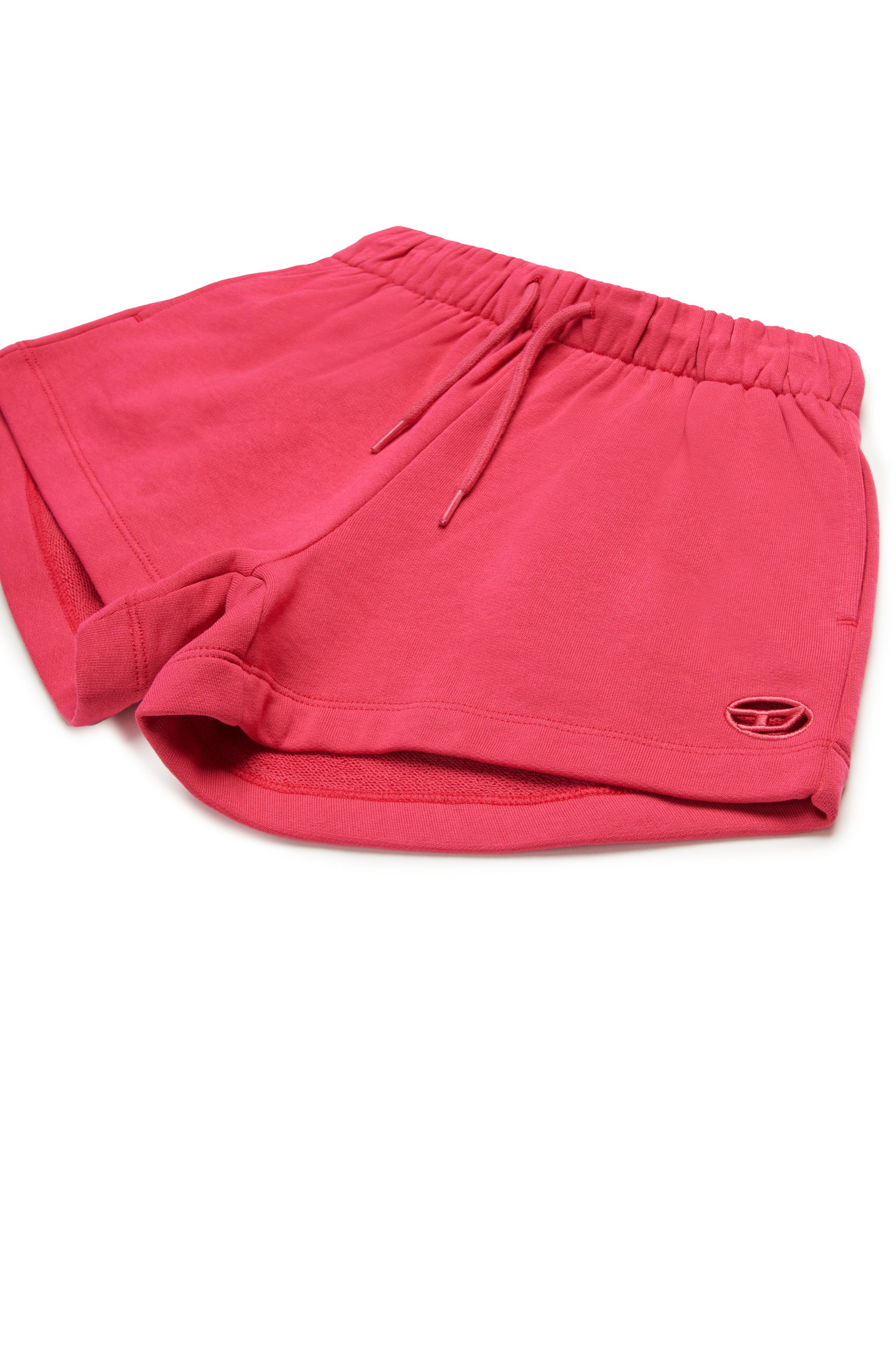 Diesel - PAGL, Damen Sweatshorts mit Cutout-Oval D-Logo in Rosa - 3