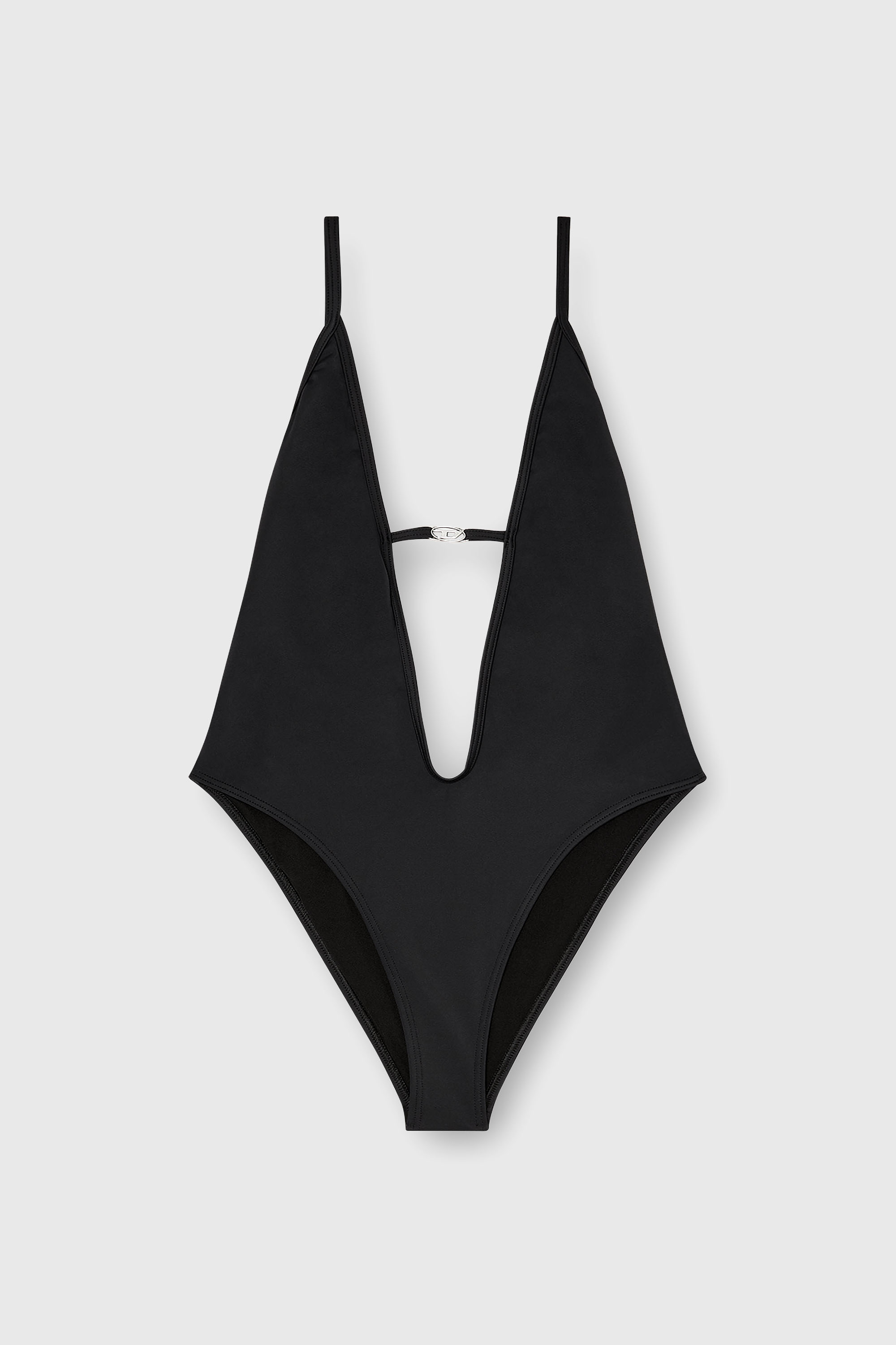 Diesel - DAISY-DNM, Damen Badeanzug aus Nylon mit tiefem Ausschnitt in Schwarz - 6