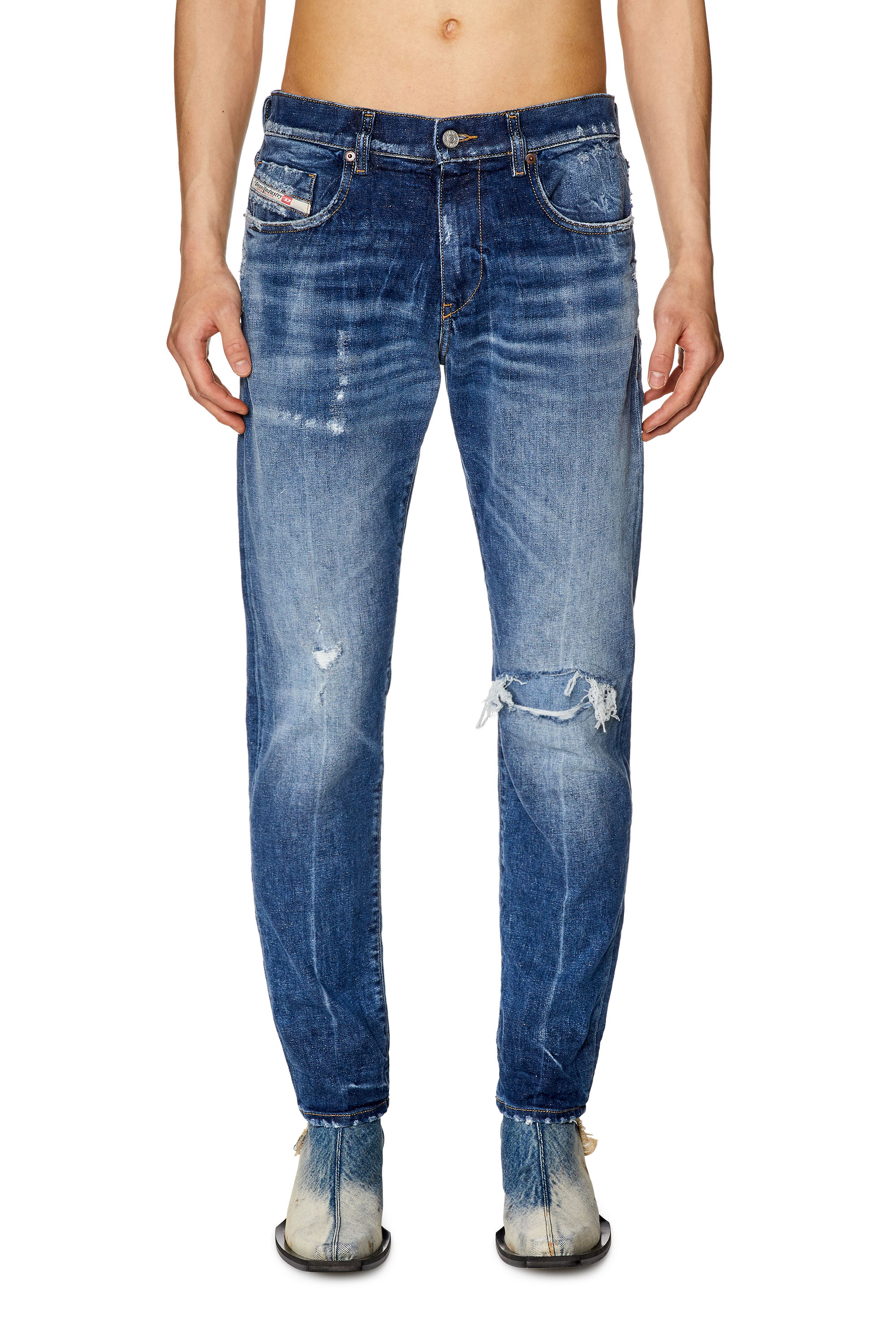 Diesel - Slim Jeans 2019 D-Strukt 09G15, Mittelblau - Image 1