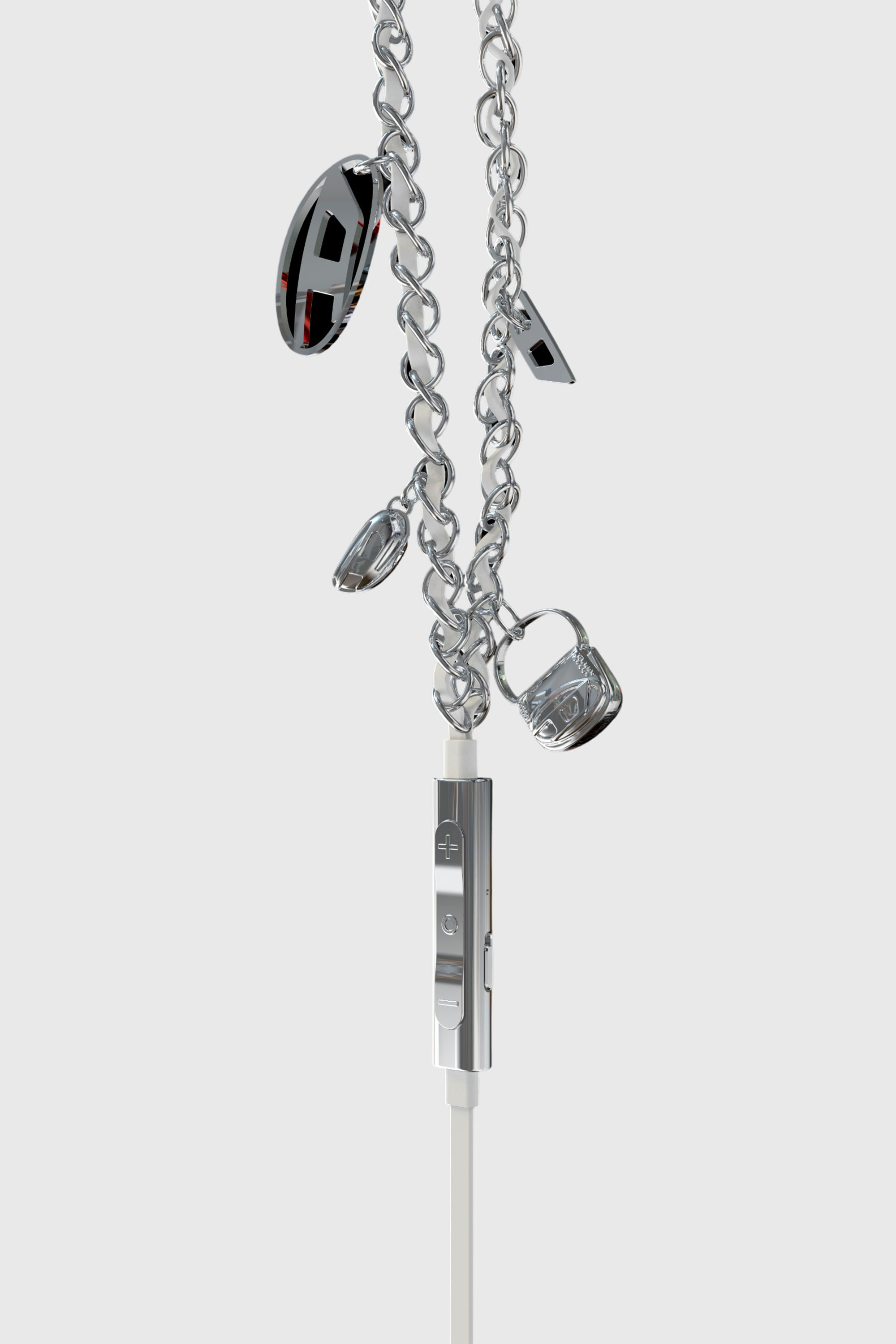 Diesel - 60458  WIRED EARBUDS WIRED EARBUDS, Unisex Wired Earbuds und charms in Silber - 2