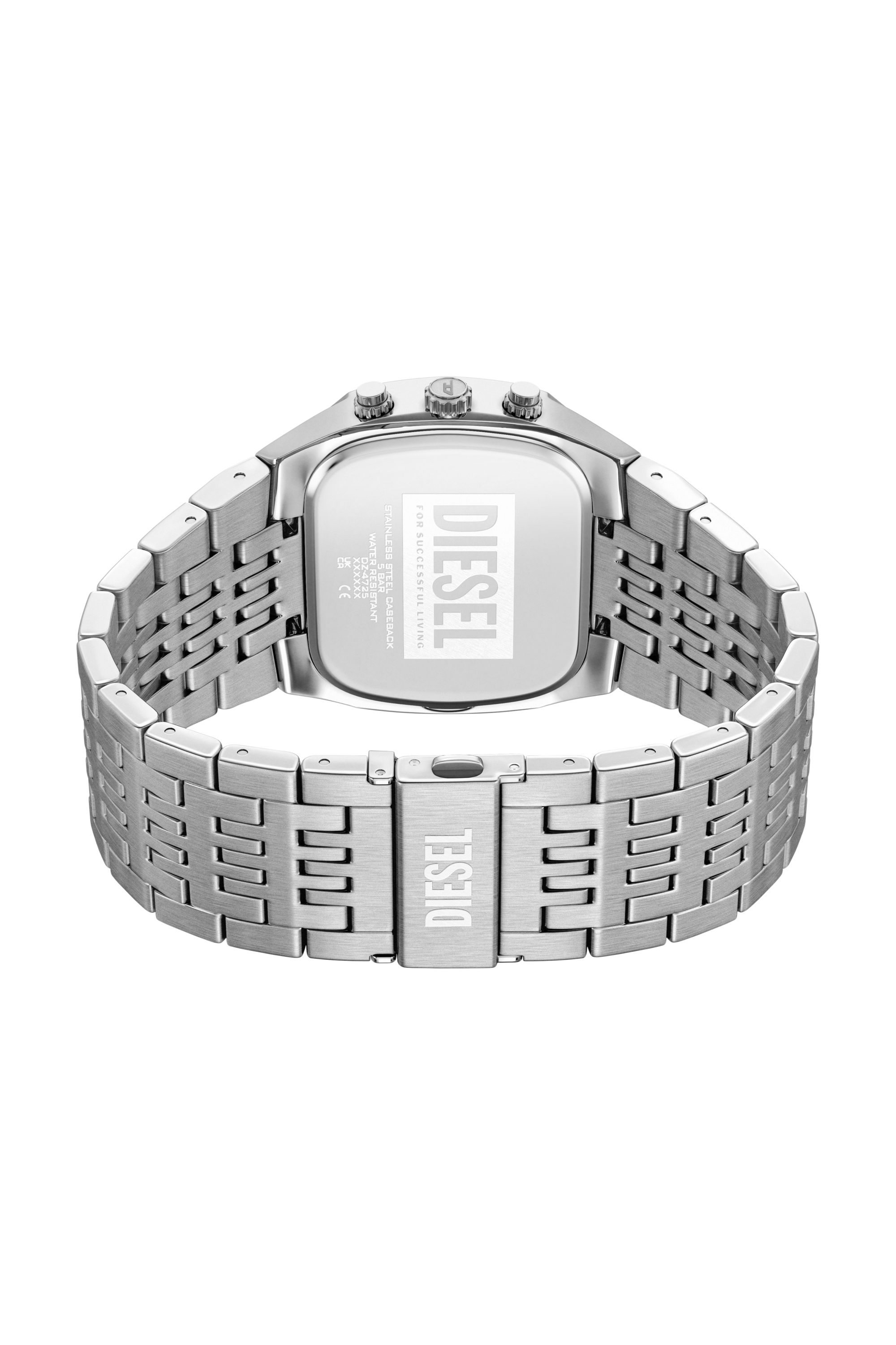 Diesel - DZ4725 WATCH, Herren Spiked Cushion Uhr aus Edelstahl in Silber - 4