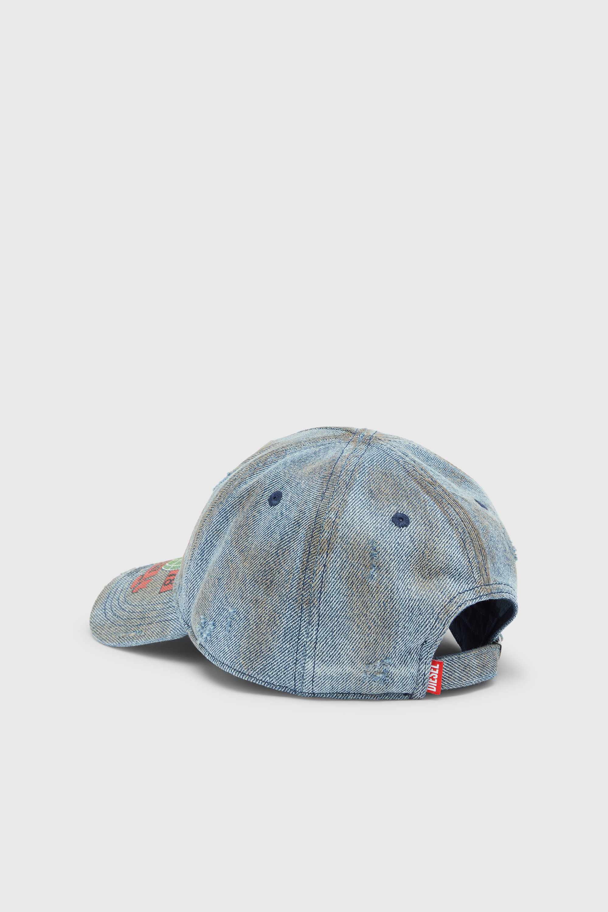 Diesel - C-ROCK, Herren Baseballkappe aus Denim mit Konzertgrafik in Hellblau - 2