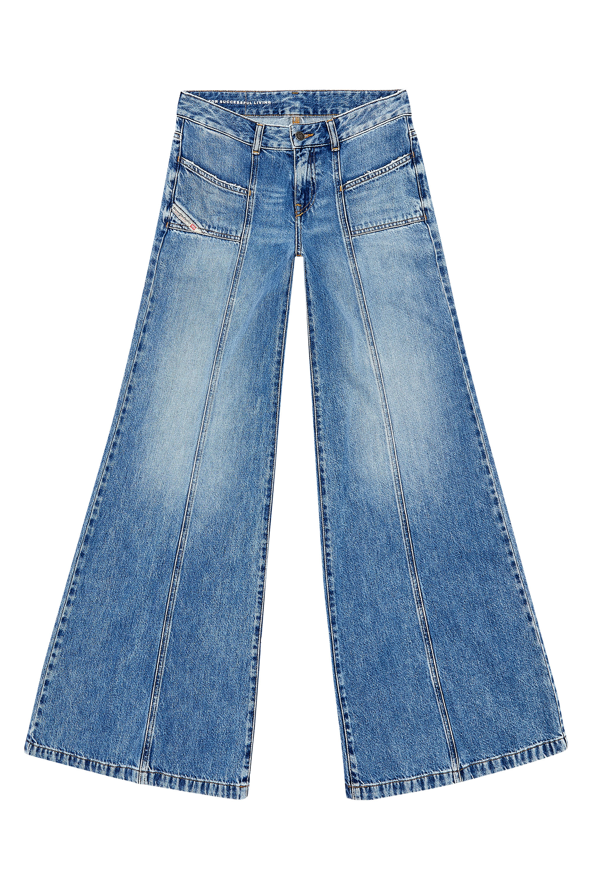 Diesel - Bootcut and Flare Jeans D-Akii 09H95, Mittelblau - Image 5