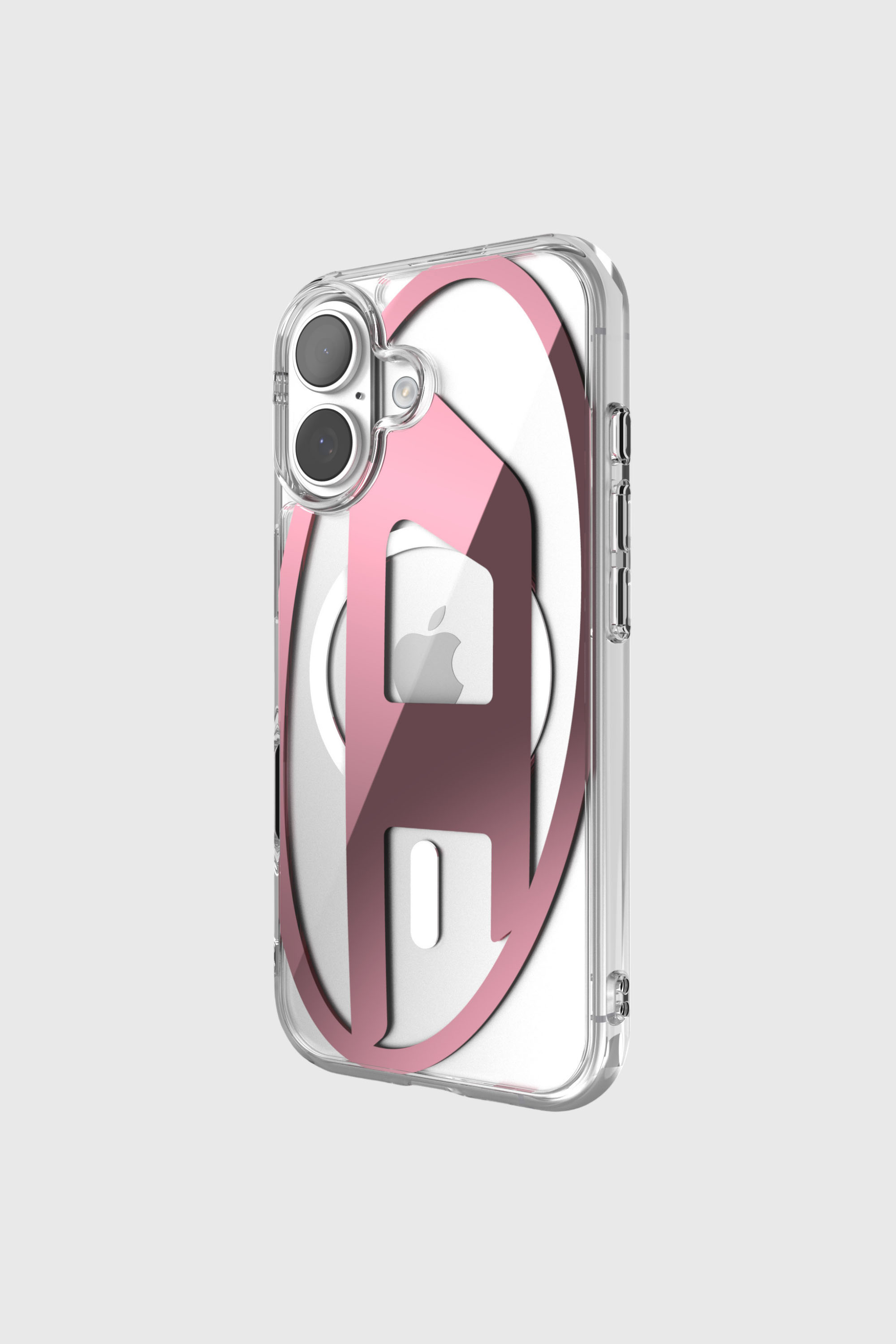 Diesel - 60419 AOP CASE, Unisex Oval D Metallic-H&uuml;lle mit Magsafe f&uuml;r iPhone 17 in Rosa - 3