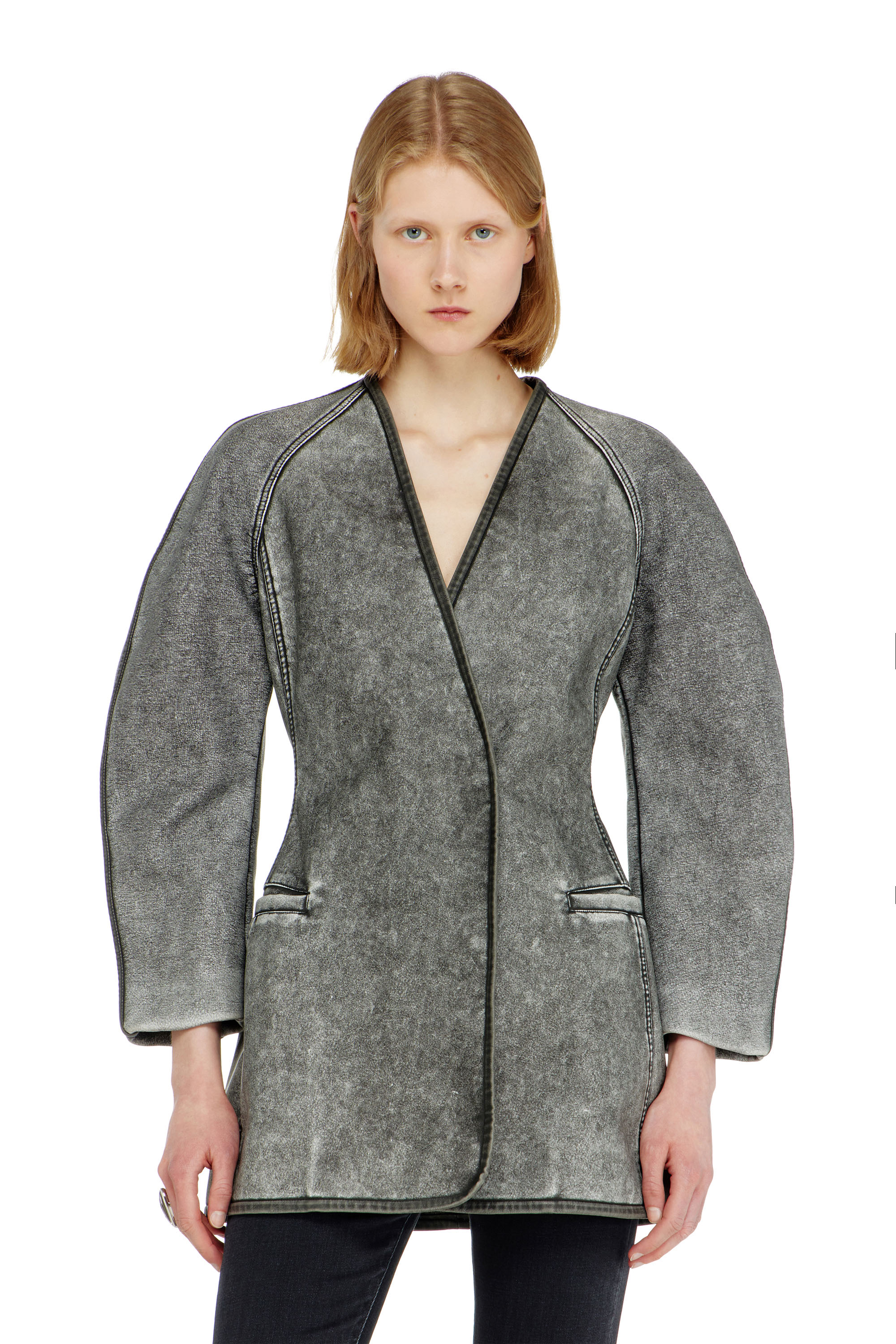 Diesel - G-ALAX, Damen Cardigan-Jacke mit Kokon&auml;rmeln in null - 1