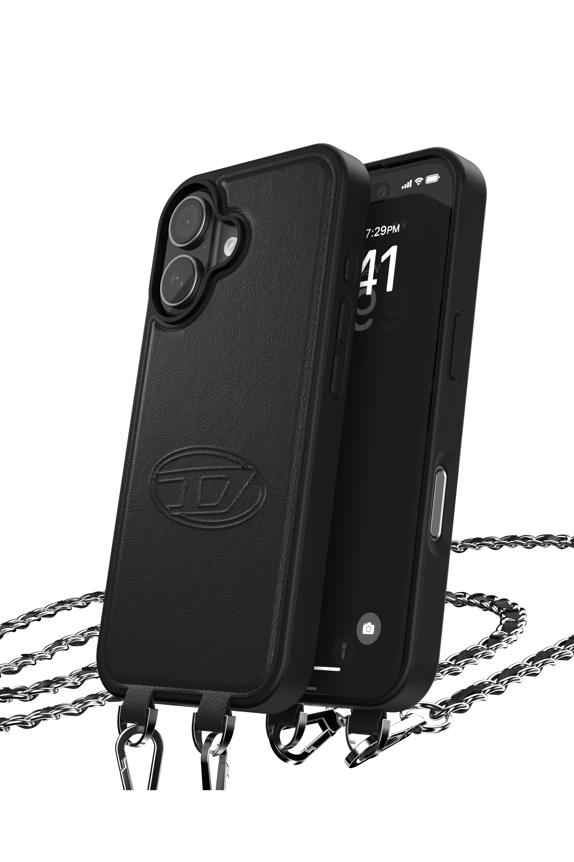 Diesel - 60661 MOULDED CASE, Unisex Oval D H&uuml;lle mit Handschlaufe und MagSafe f&uuml;r iPhone 17 in Schwarz - 3