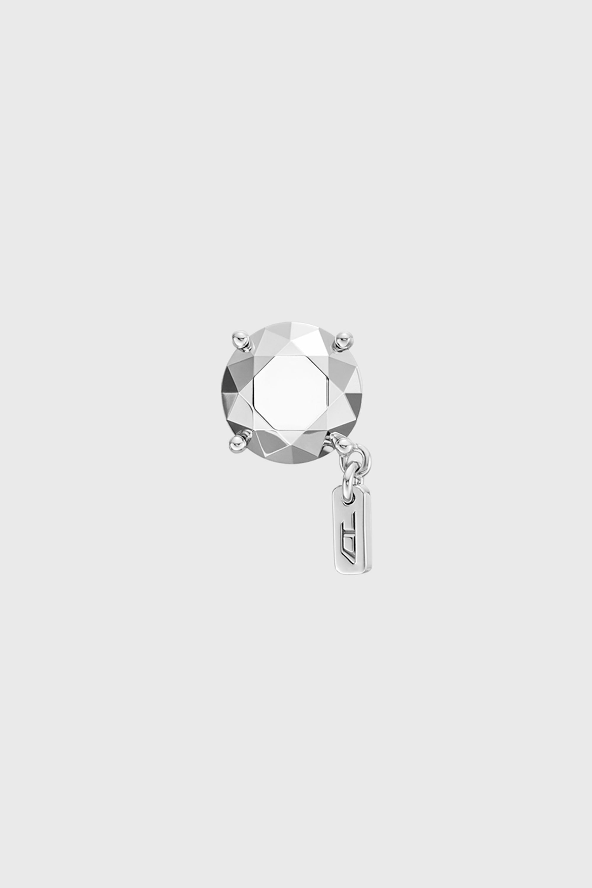 Diesel - DL1352040 STERLING SILVER JEWEL, Unisex Ohrstecker aus Sterlingsilber mit Diamantschliff in Silber - 2