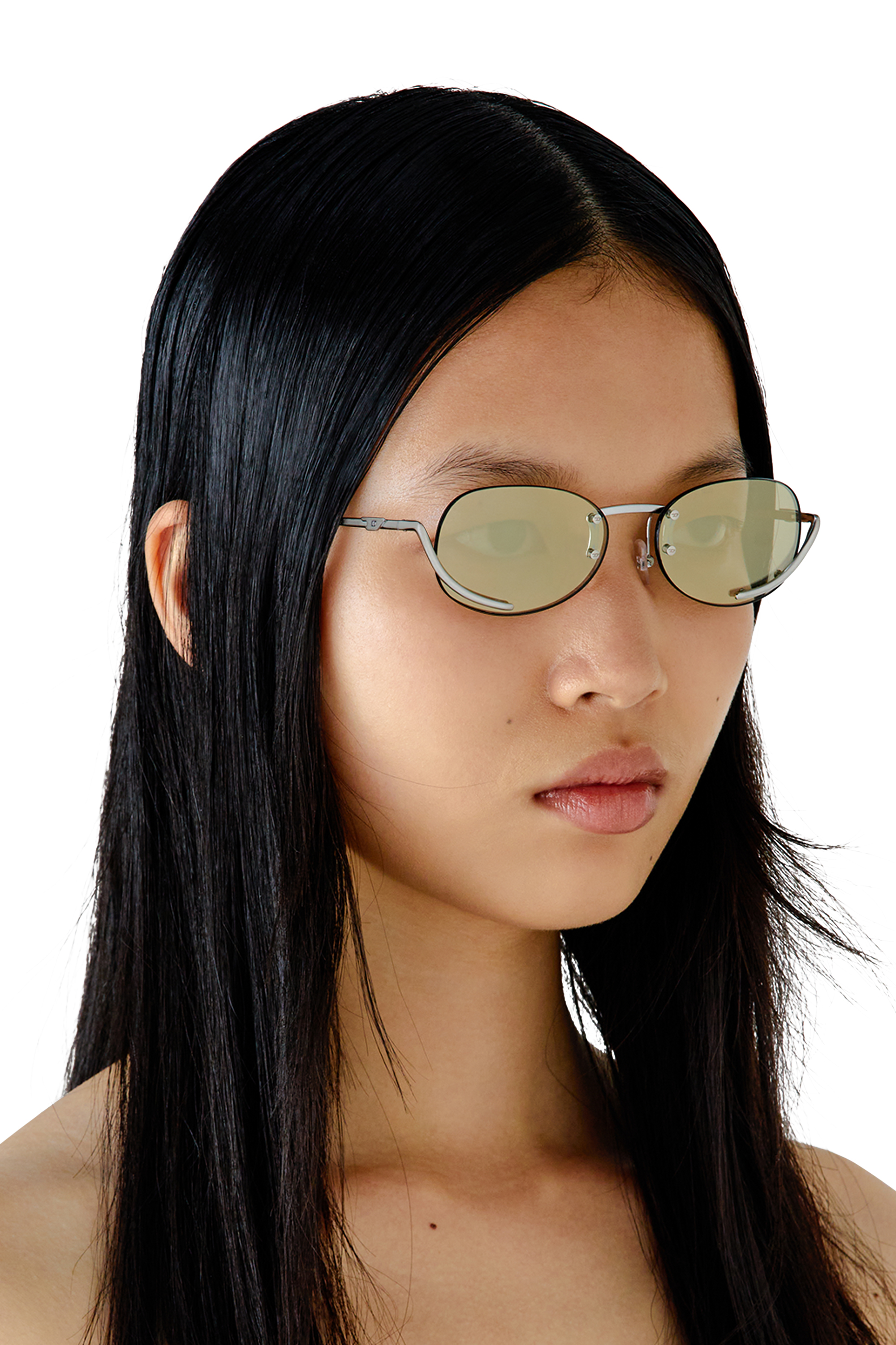 Diesel - 0DL1004, Unisex Ovaler Modell Brille in Gelb - 6