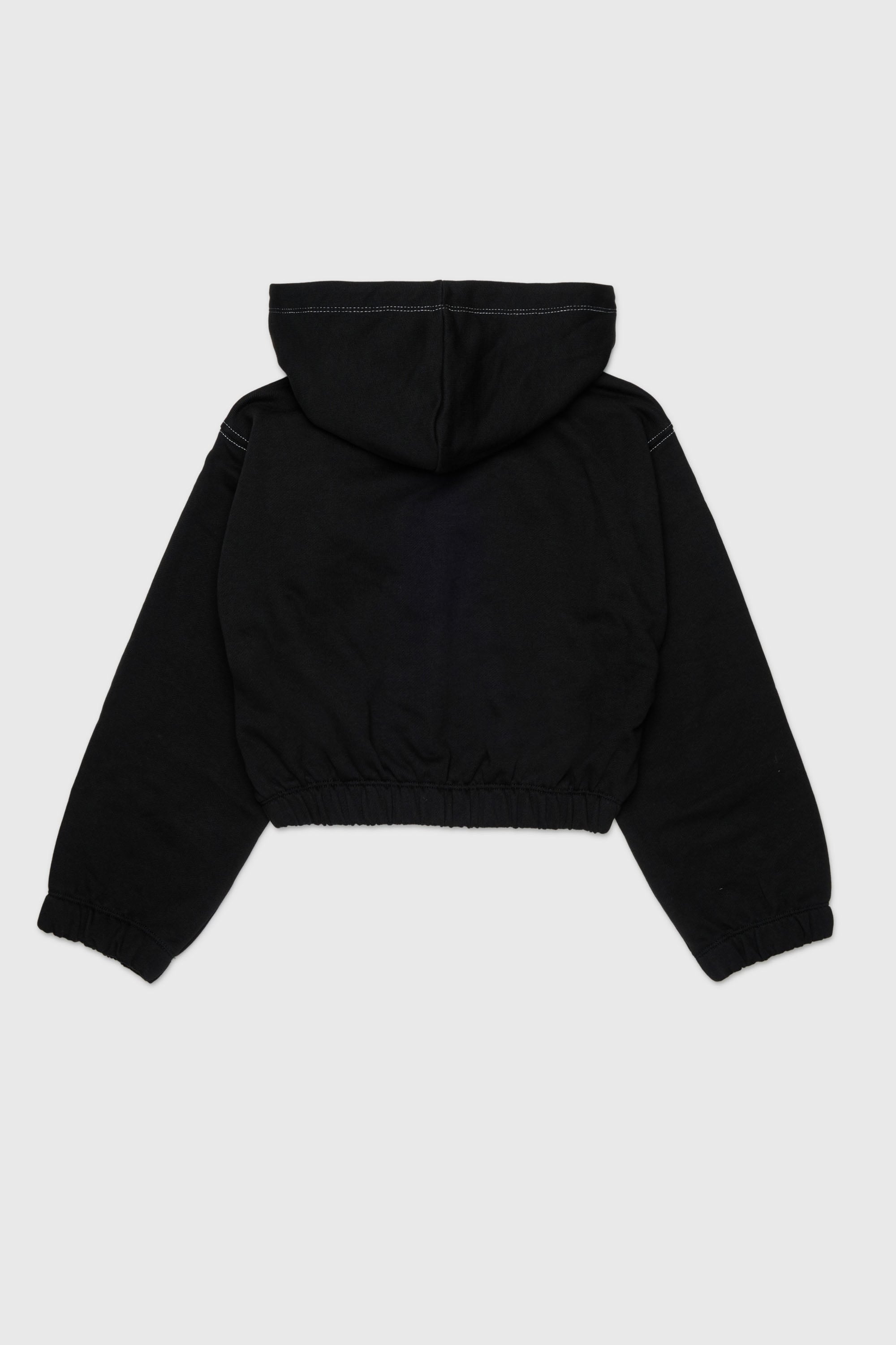 Diesel - SROSET, Damen Hoodie mit Denim-Rosenapplikation in Schwarz - 2
