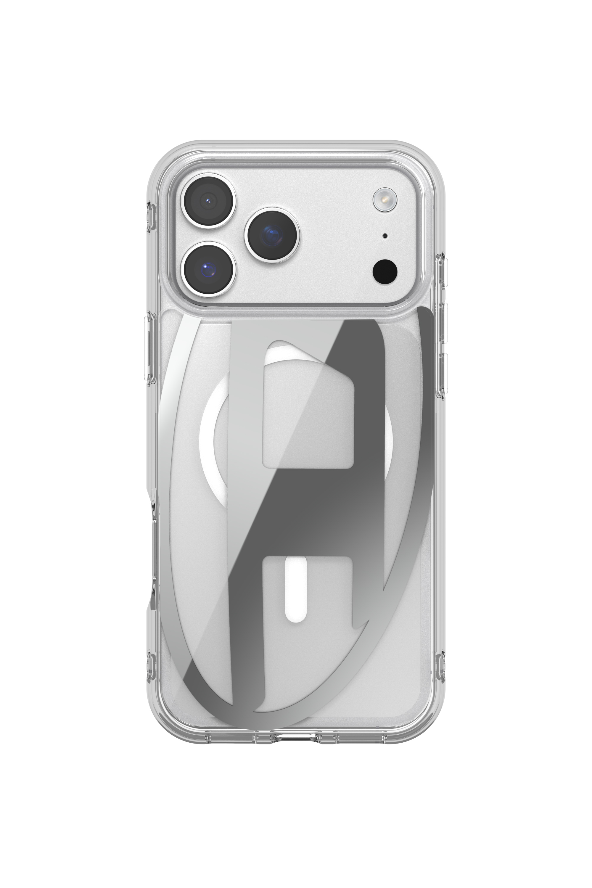 Diesel - 60414 AOP CASE, Unisex Oval D Metallic Case mit Magsafe für iPhone 17 Pro Max in Grau - 2