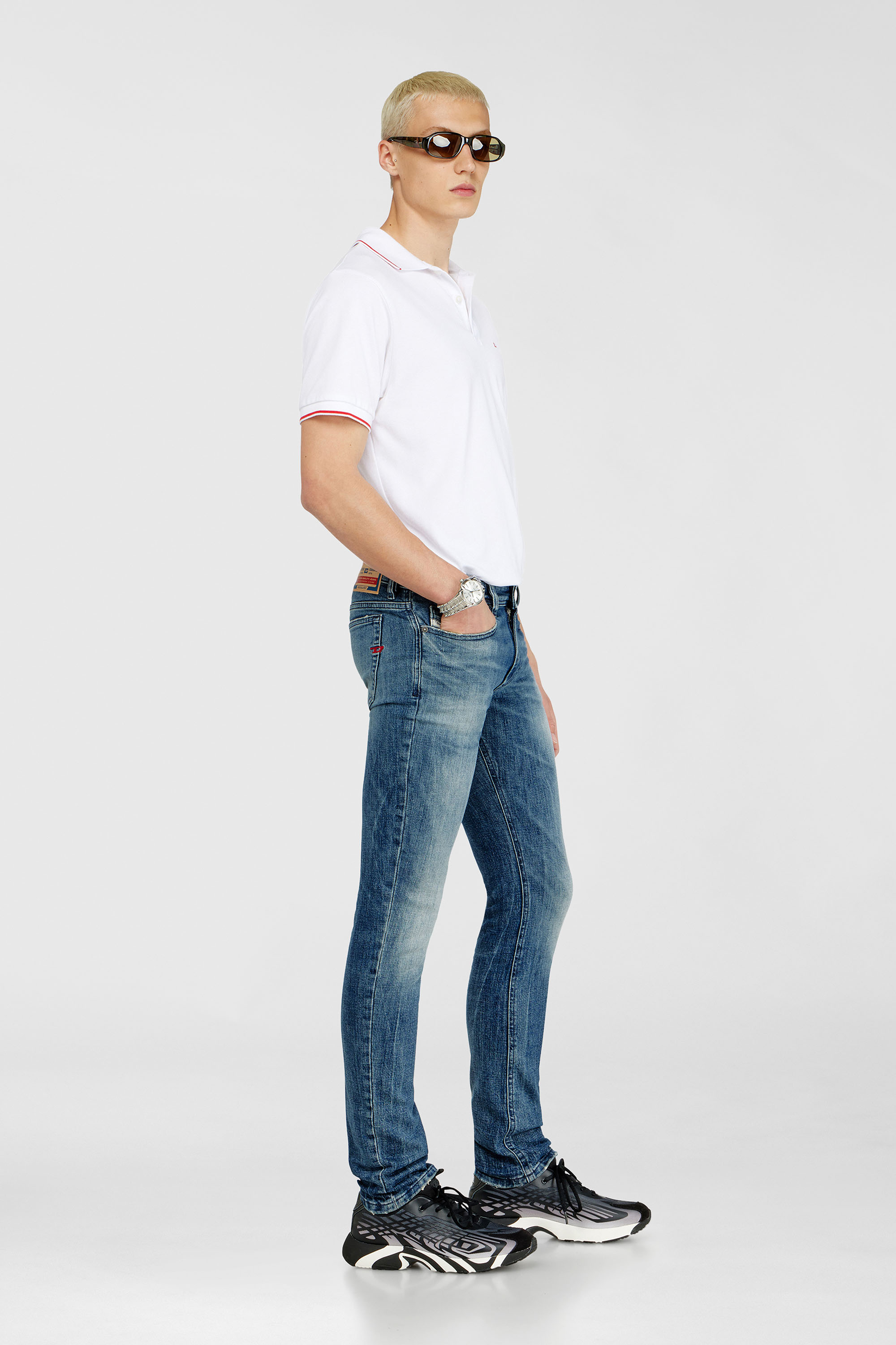 Diesel - Herren Skinny Jeans 1979 Sleenker 0KBBE, Mittelblau - 2