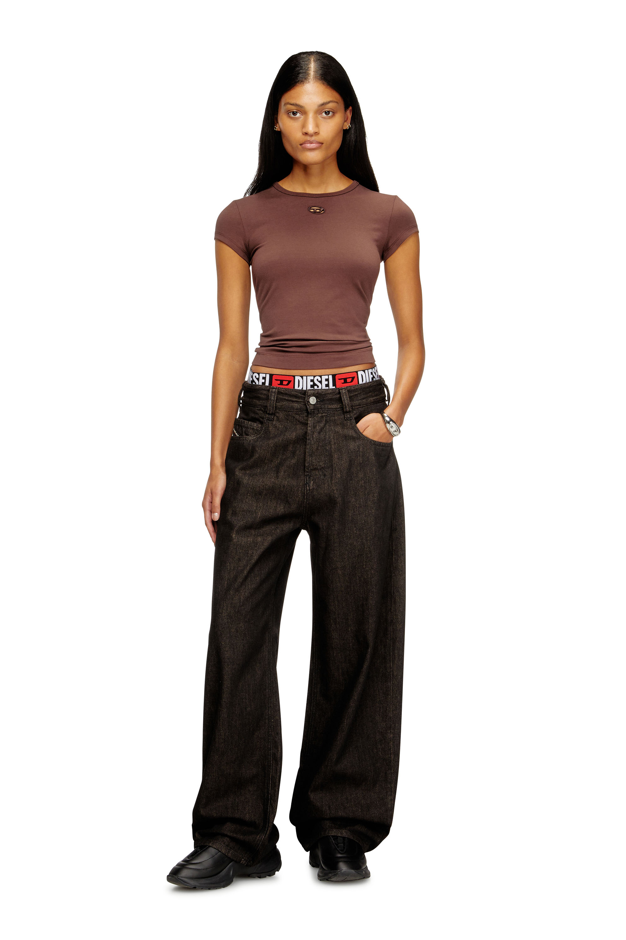 Diesel - Unisex Relaxed Jeans 1997 D-Enim 09N25, Schwarz/Dunkelgrau - 4