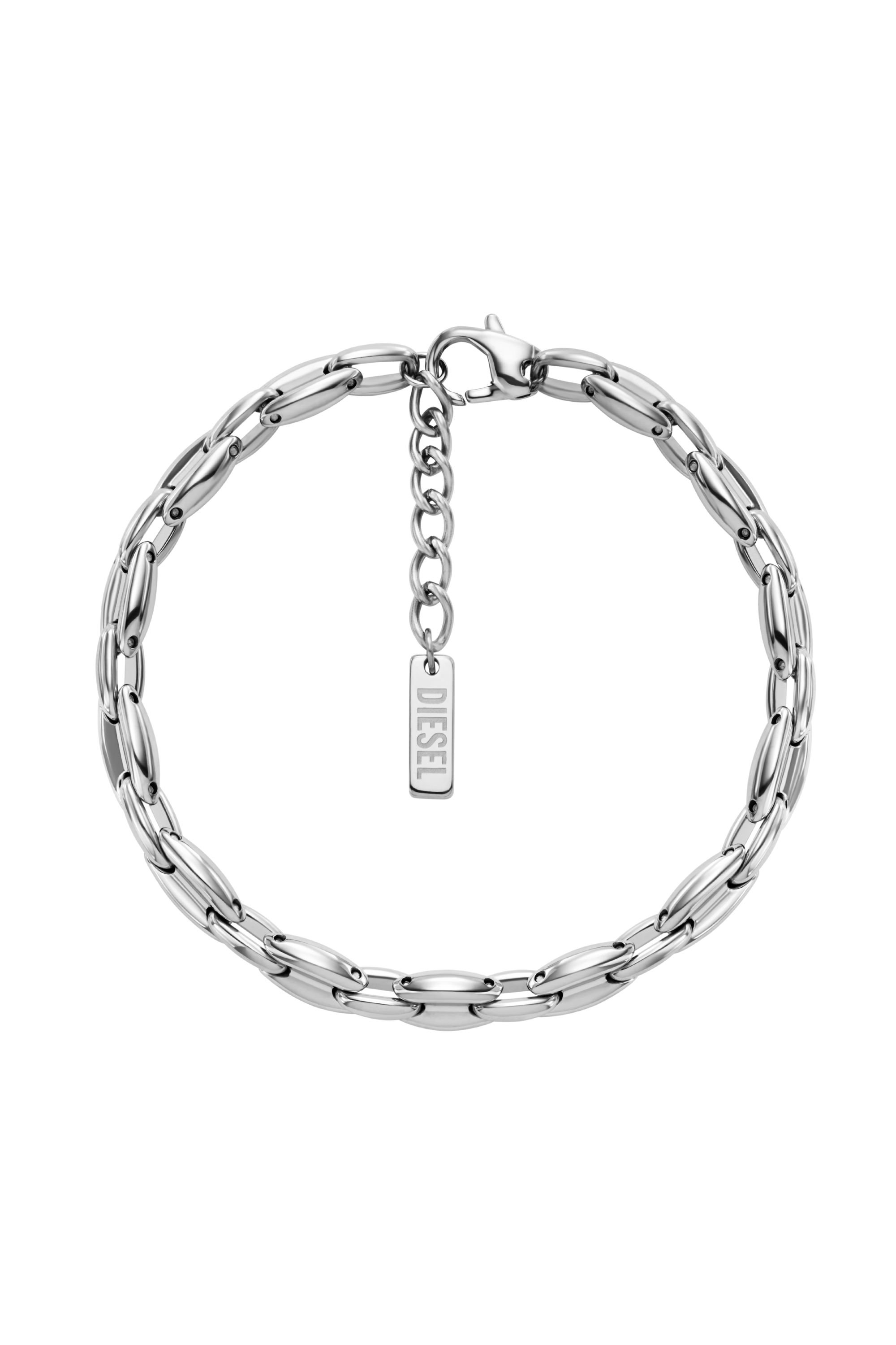 Diesel - DX1583040 JEWEL, Unisex Kettenarmband aus Edelstahl in Silber - 1