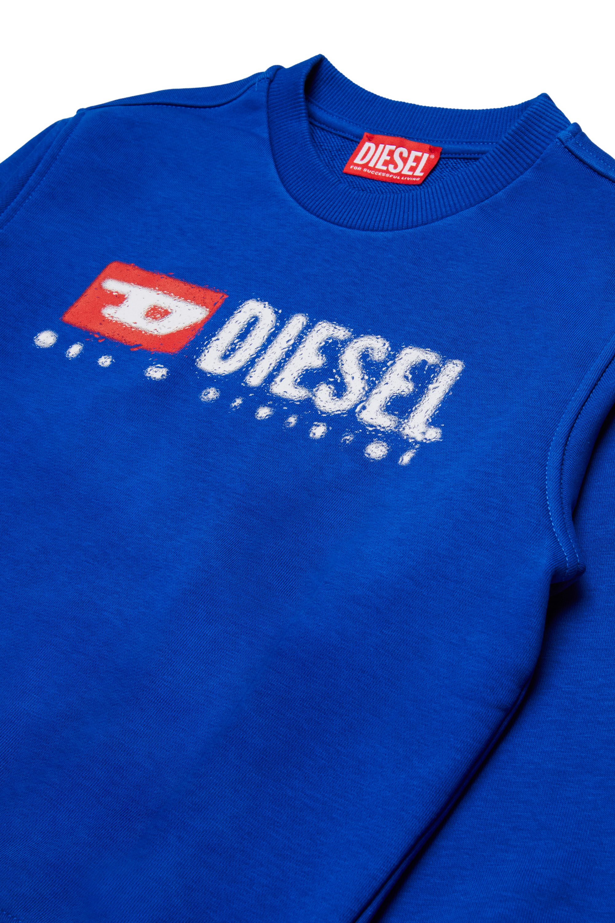 Diesel - SDROPS OVER, Herren Baumwoll-Sweatshirt mit Logo in Blau - 3