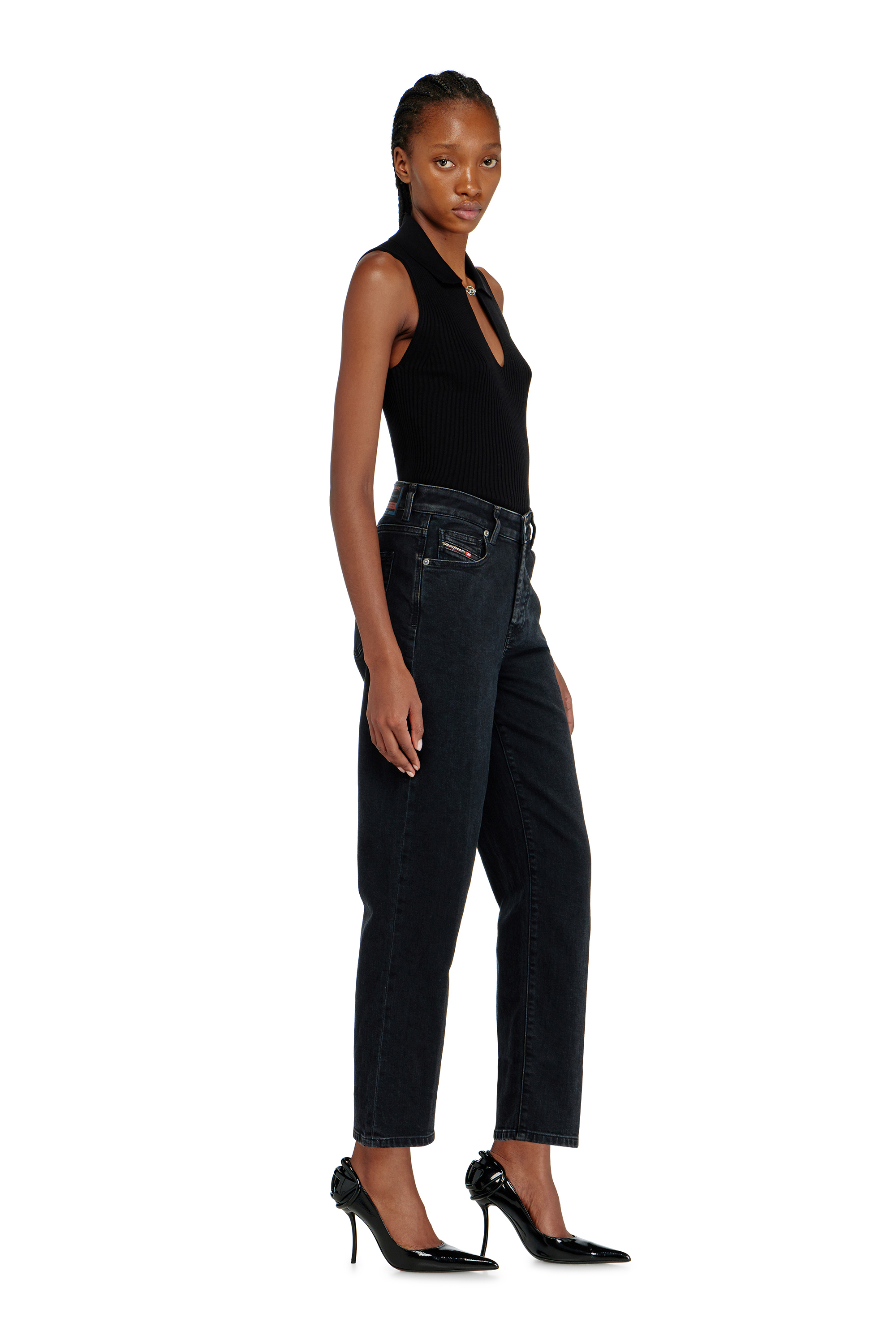 Diesel - Damen Regular Jeans 1981 D-Went 09N89, Schwarz/Dunkelgrau - 2