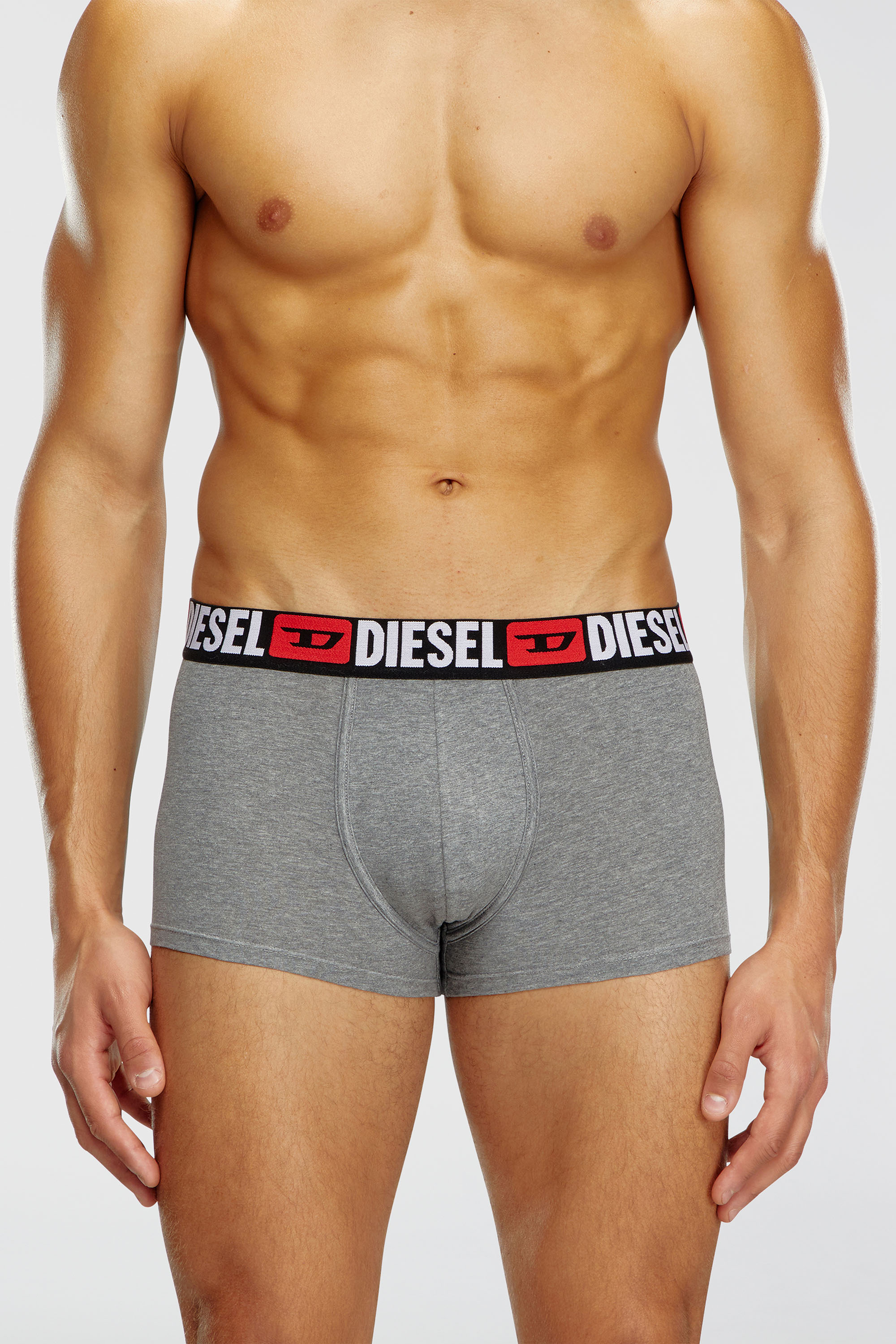 Diesel - UMBX-DAMIENTHREEPACK, Herren Retropants im Dreierpack mit umlaufendem Logo am Bund in Weiss/Grau - 2