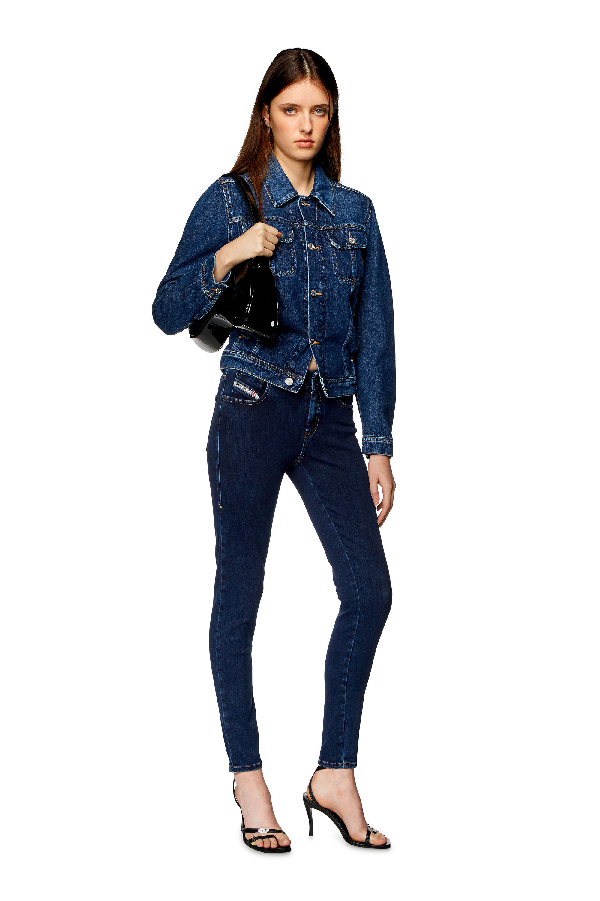 Diesel - Super skinny Jeans 2017 Slandy 09H80, Dark Blue - Image 1