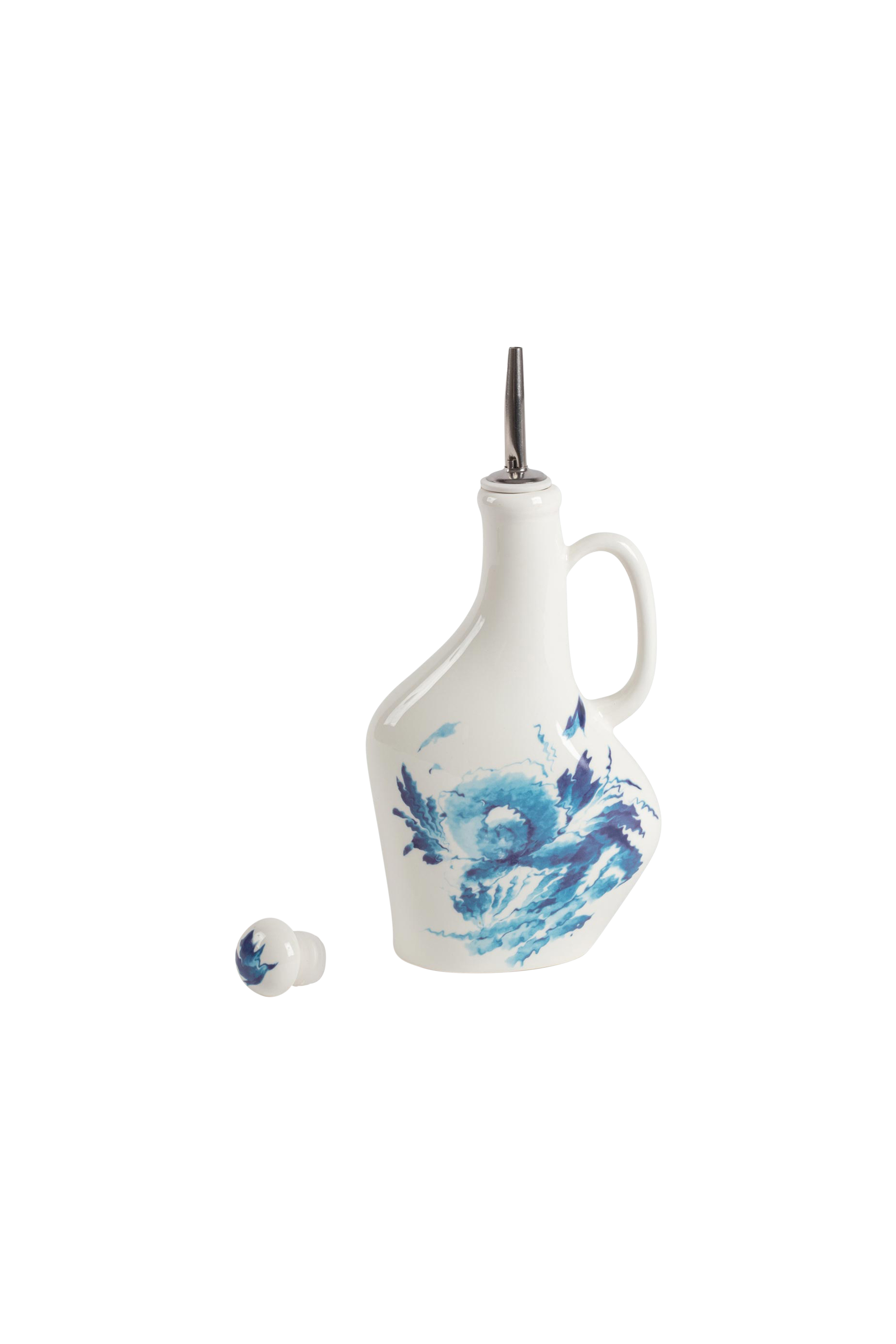 Diesel - 11286 PORCELAIN BOTTLE FOR SEASONING "CL, Unisex's Porcelain bottle for seasoning in White/Blue - 2