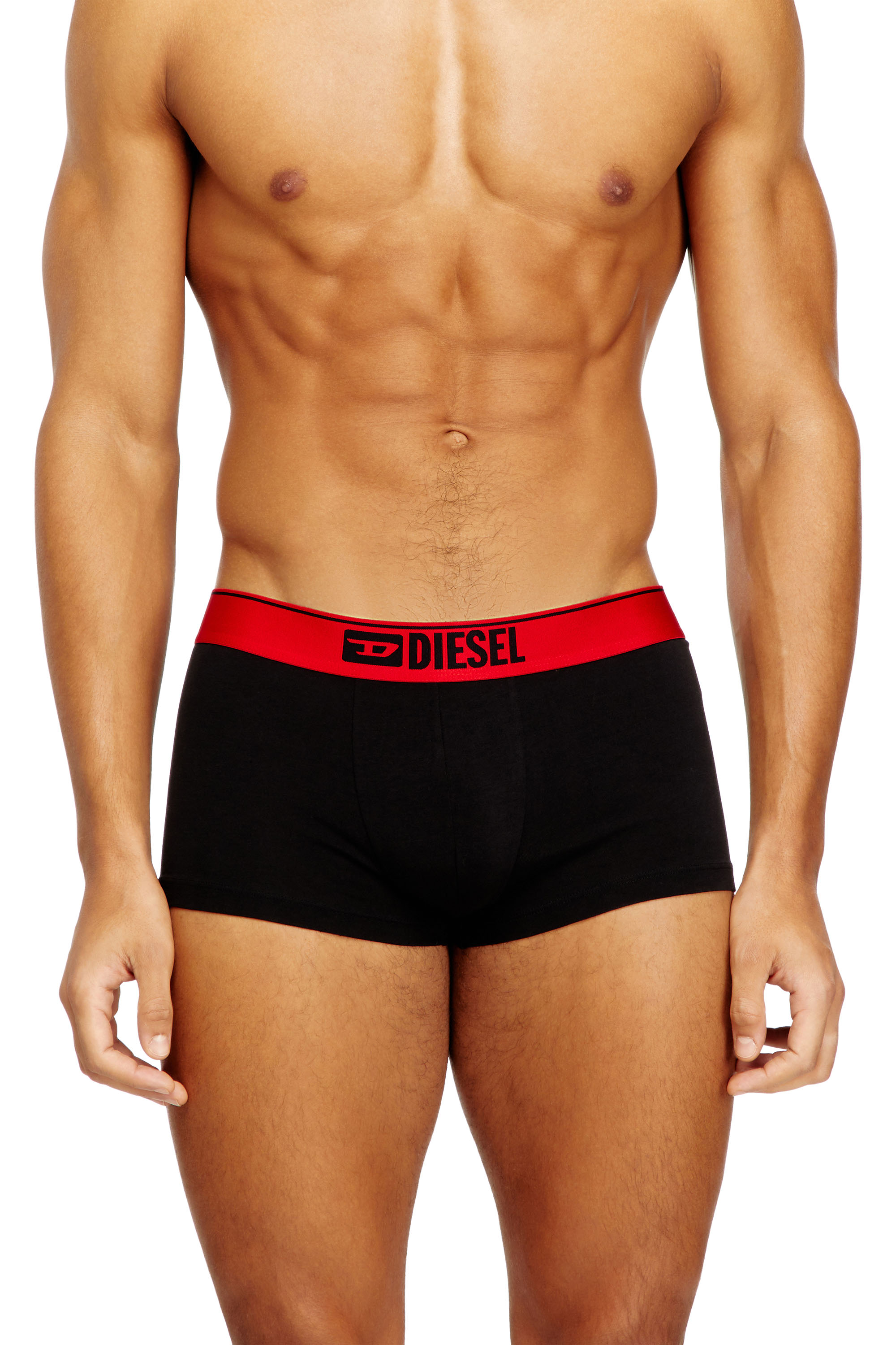 Diesel - UMBX-DAMIENTHREEPACK, Herren Dreierpack Boxershorts mit Allover-Pferdeprint in Schwarz/ Rot - 2