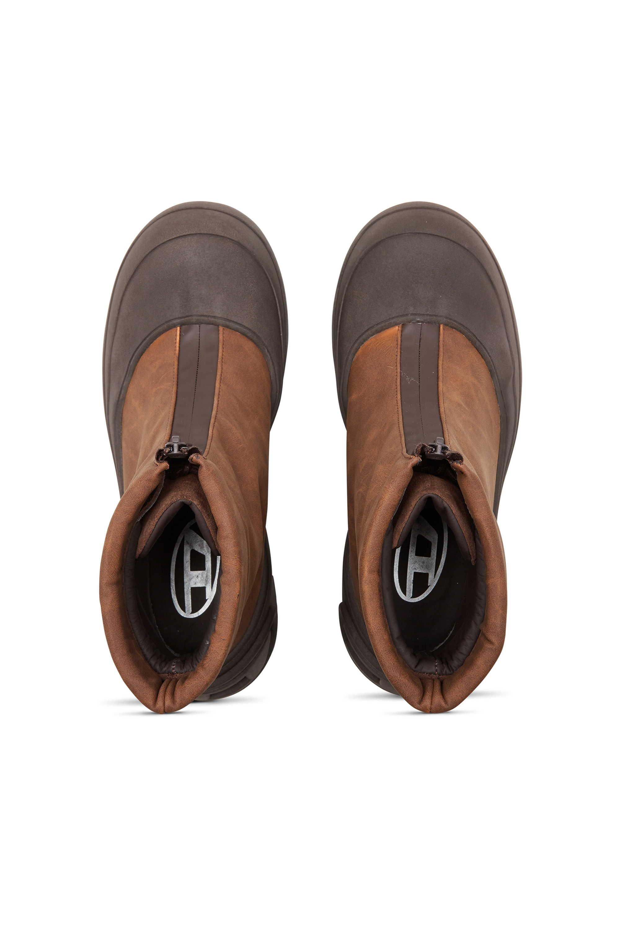 Diesel - D-DONALD CH, Herren D-Donald-Stiefeletten mit Besatz aus Gummi in Braun - 4