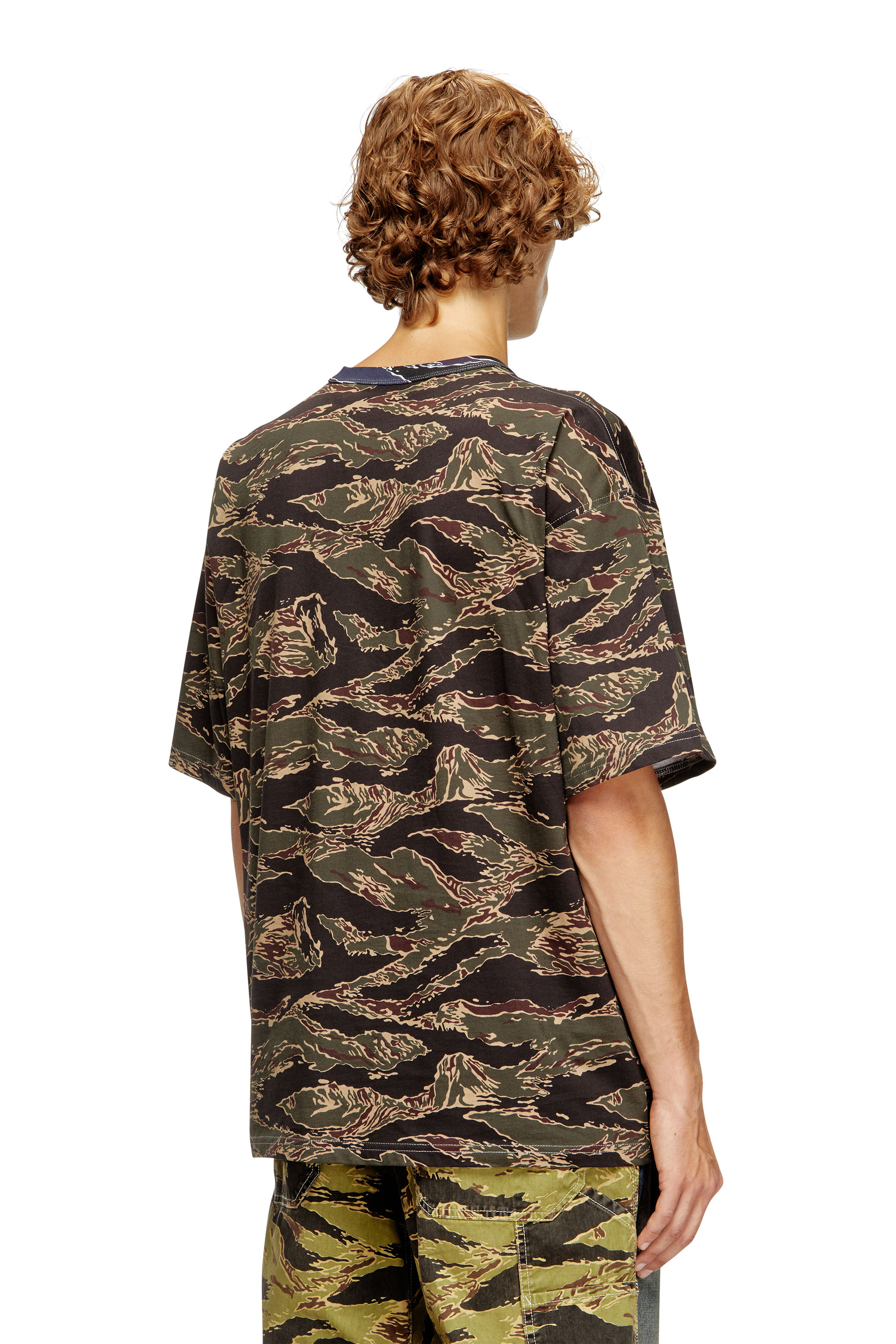 Diesel - T-BOXT-T22, Herren Camo-T-Shirt mit Camo-Logo in Armeegrün - 4