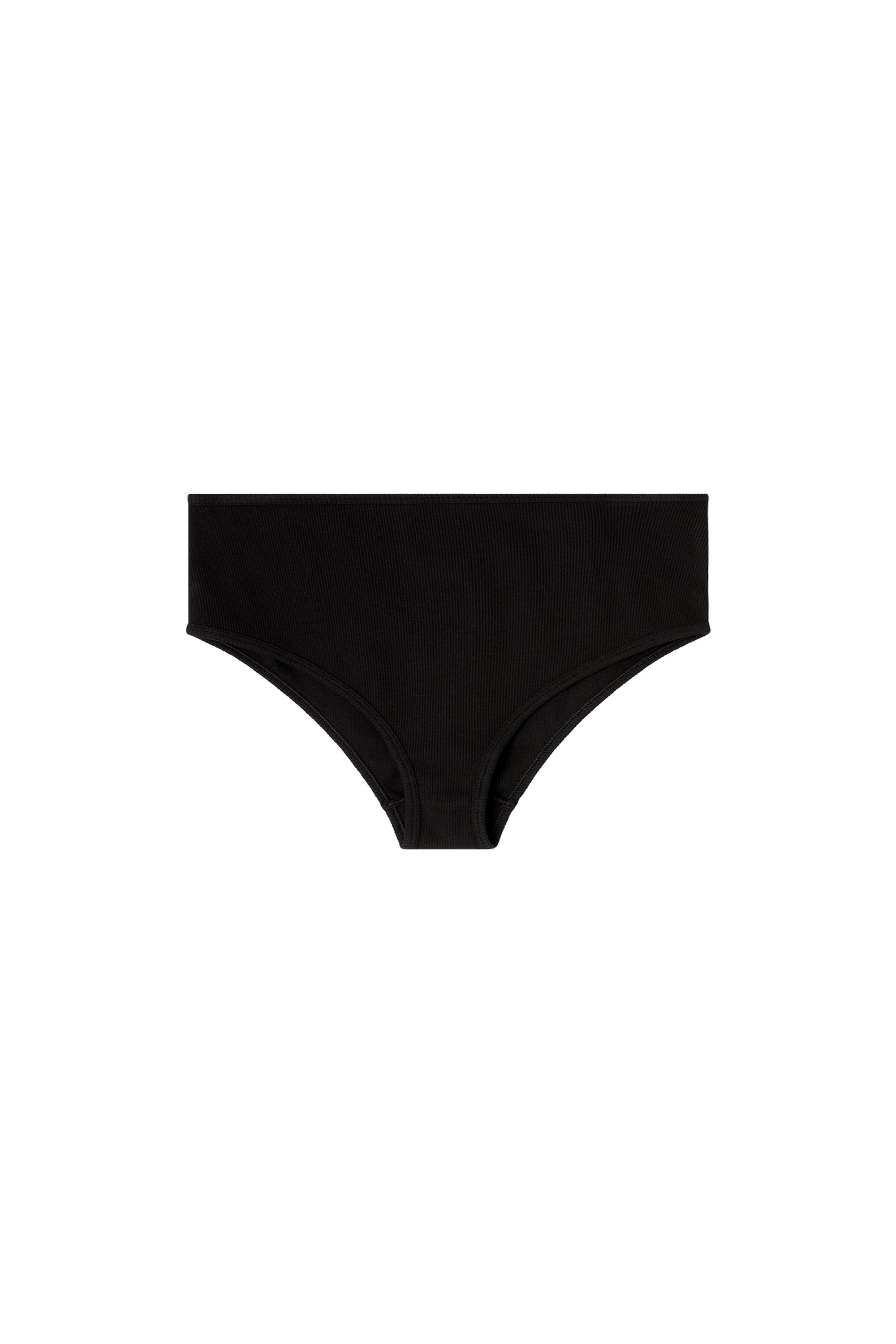 Diesel - CHARLI-DNM, Damen H&uuml;ftslip aus Stretch-Baumwolle mit hohem Bund in Schwarz - 2