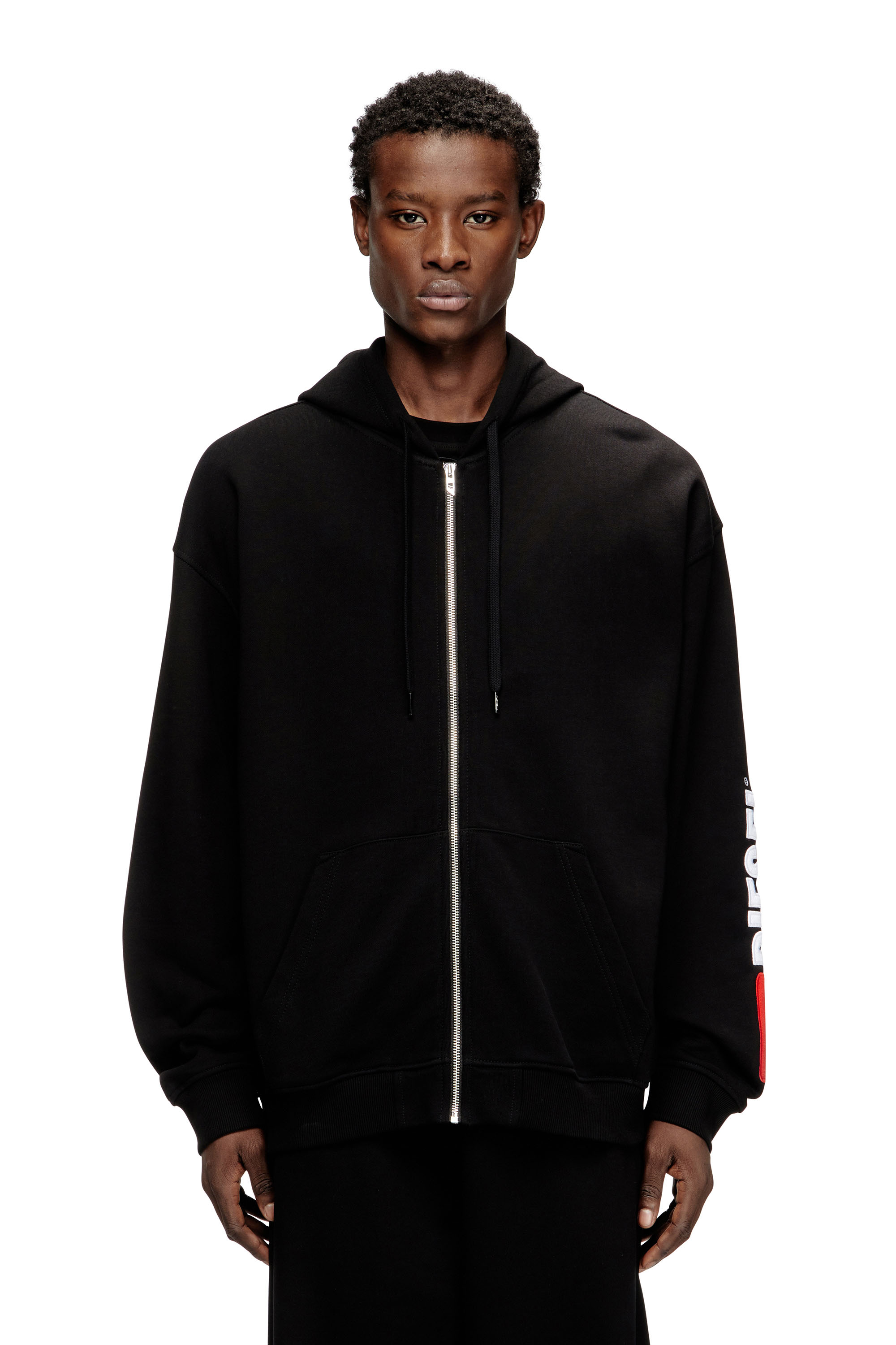 Diesel - S-BOXT-ZIP-HOOD-DIV, Herren Hoodie mit Logo-Patch-Stickerei in null - 1