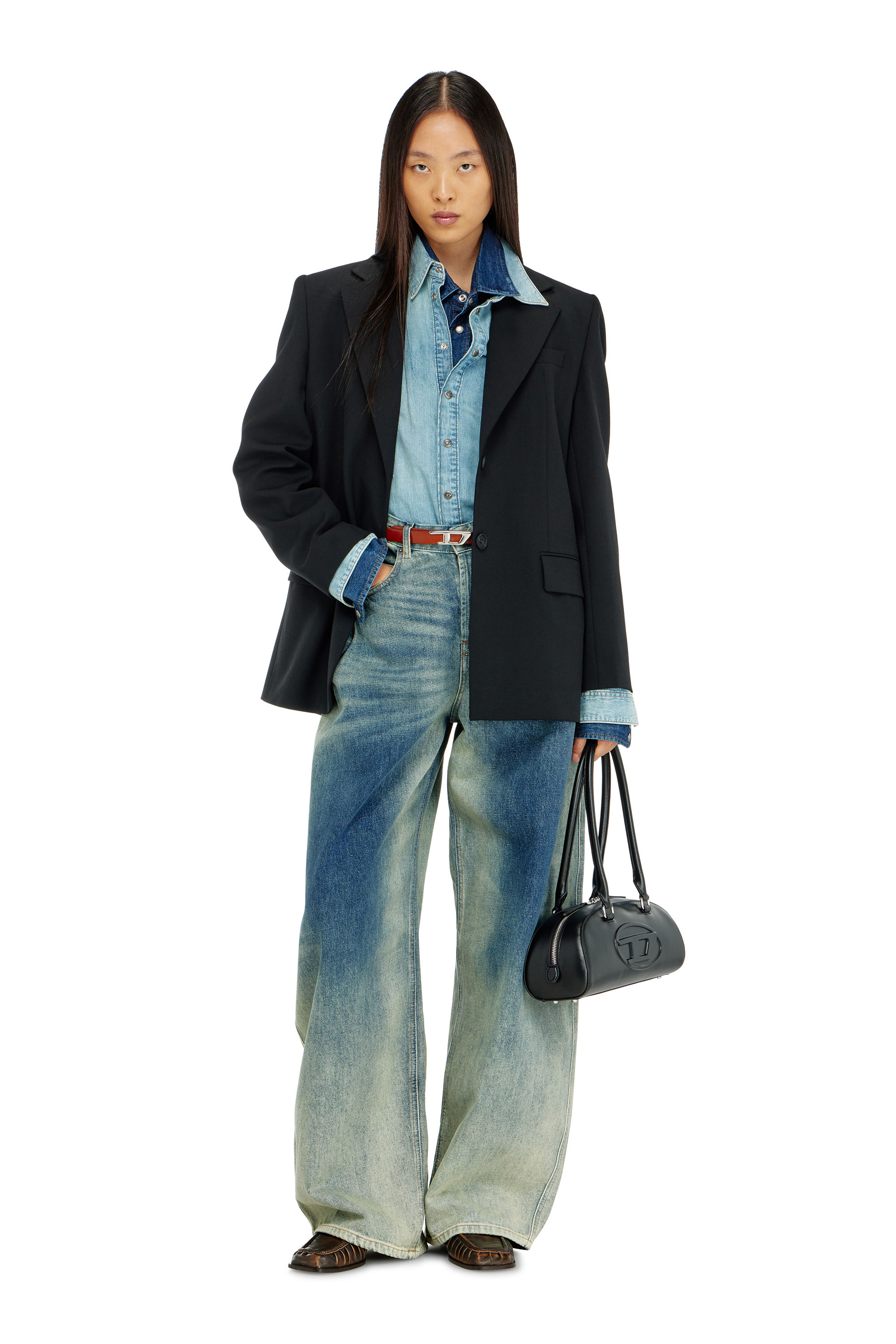 Diesel - Damen Relaxed Jeans 1987 D-Khelz 007EF, Mittelblau - 1
