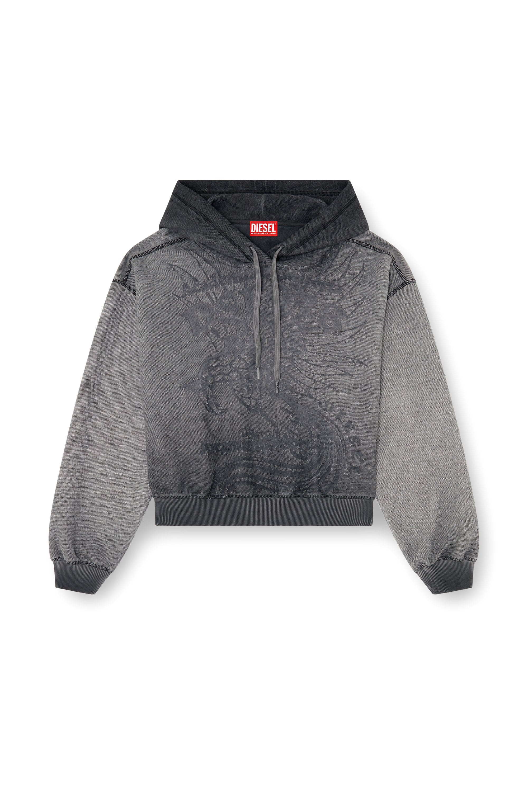 Diesel - F-SUNNY-HOOD, Damen Hoodie mit d&eacute;vor&eacute;-Print in null - 3