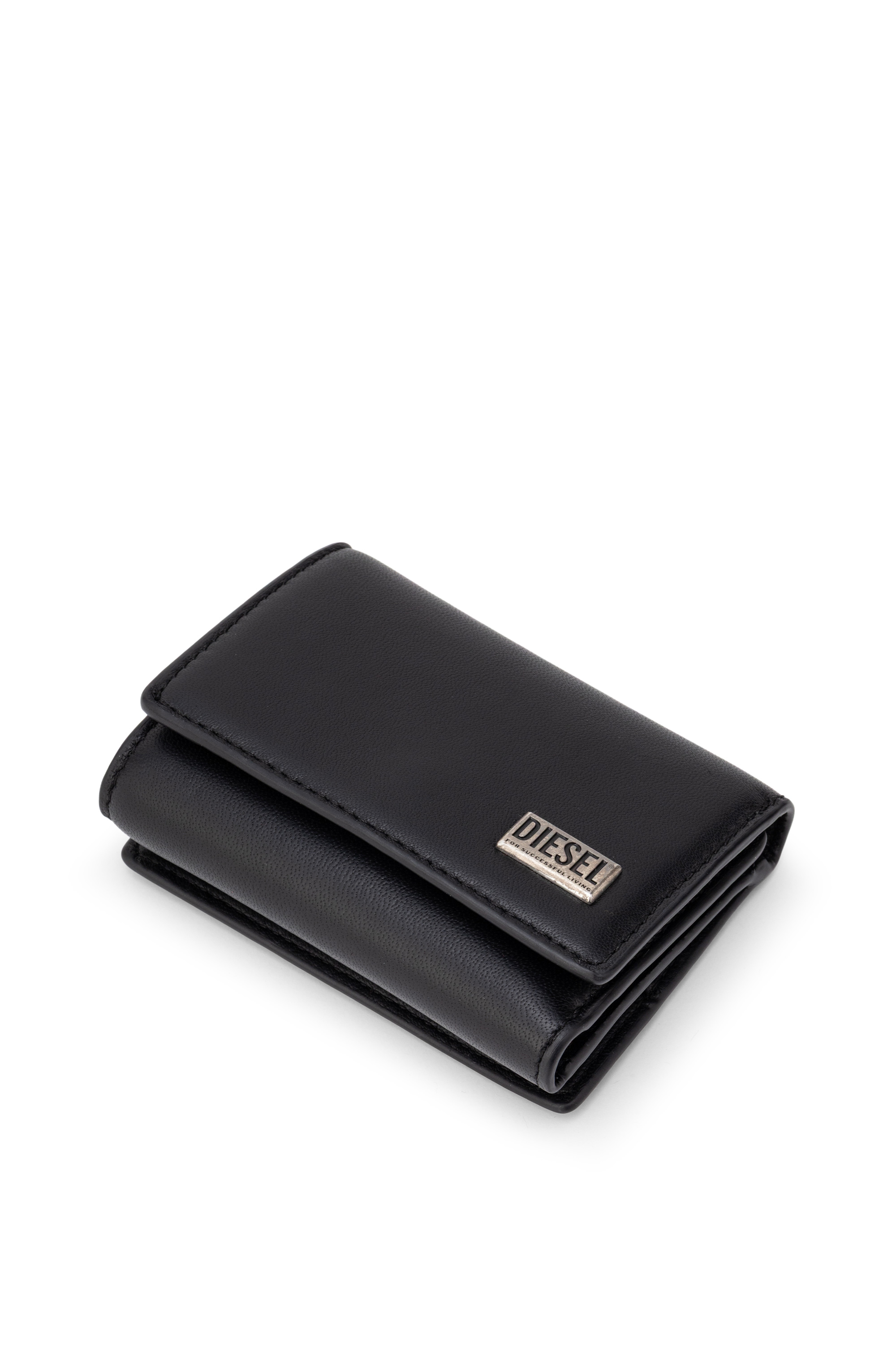 Diesel - BISCOTTO BI FOLD COIN S 3D, Herren Portemonnaie im Faltdesign aus semi-glänzendem Leder in null - 4