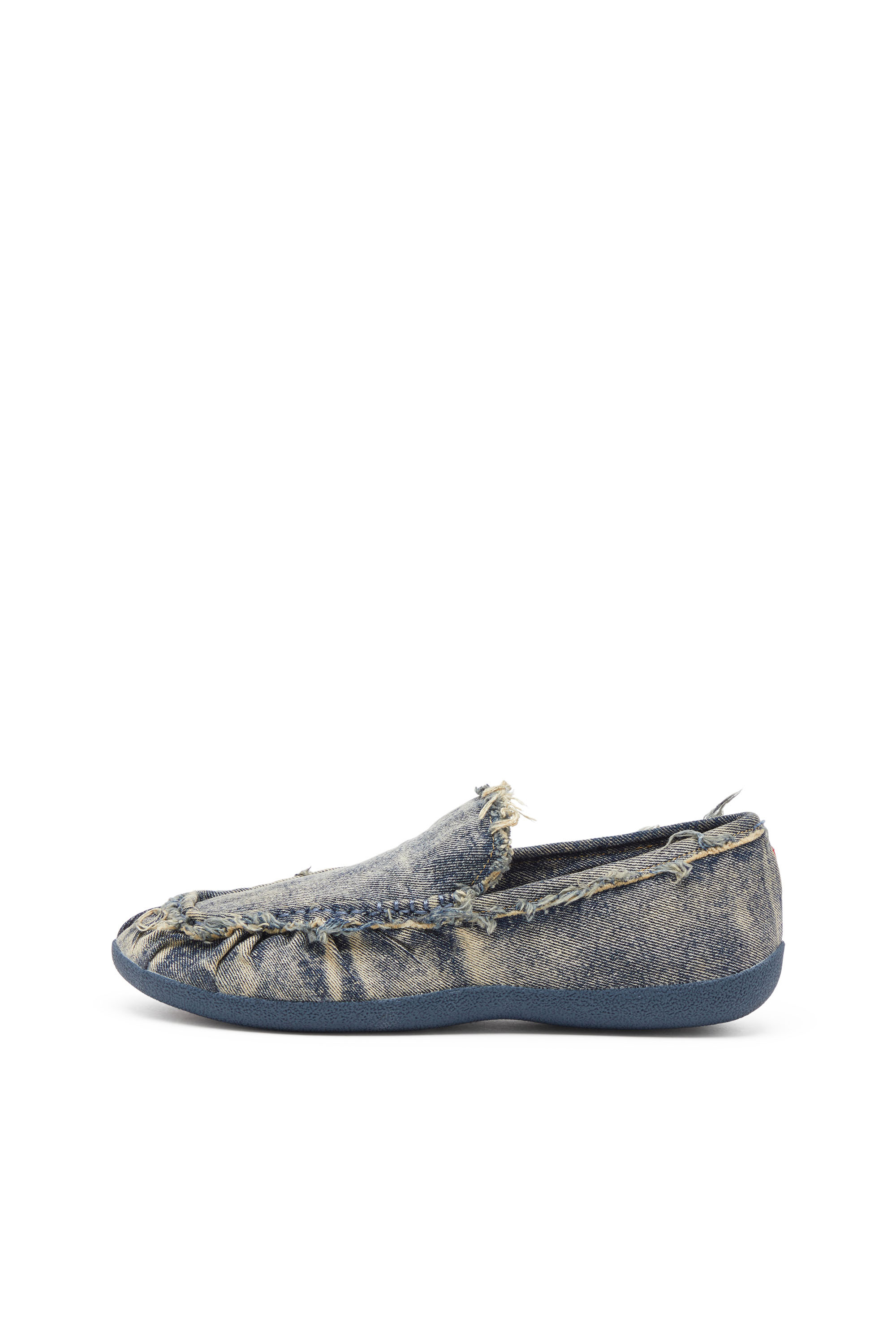 Diesel - D-SHOCK MOC, Herren D-Shock-Loafer aus Denim in vielgetragener Optik in Blau - 3
