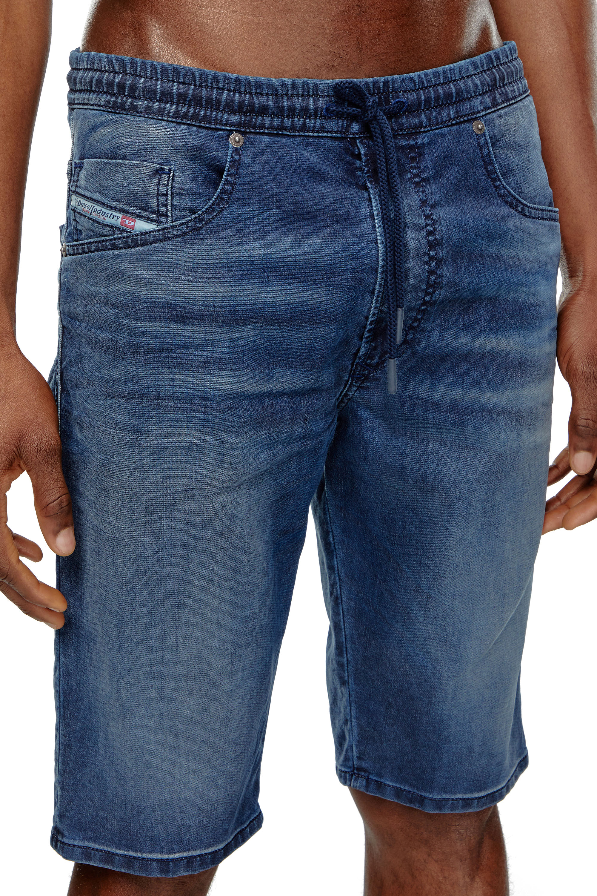 Diesel - 2033 D-KROOLEY-SHORT JOGG, Herren Chinoshorts aus JoggJeans in Mittelblau - 5