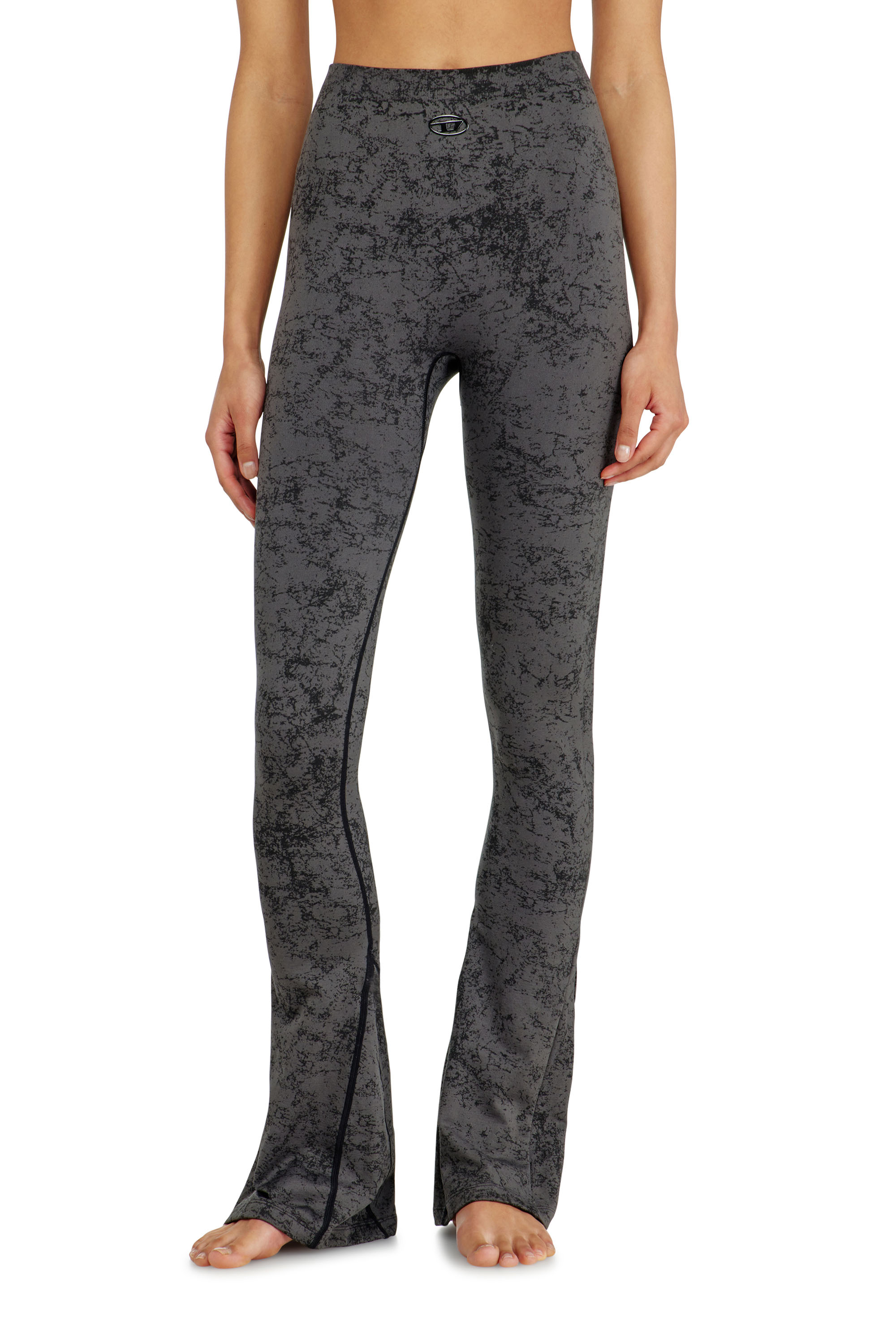 Diesel - CORNELIA-UTLT, Damen Fared leggings mit Utility-Print in Dunkelgrau - 2