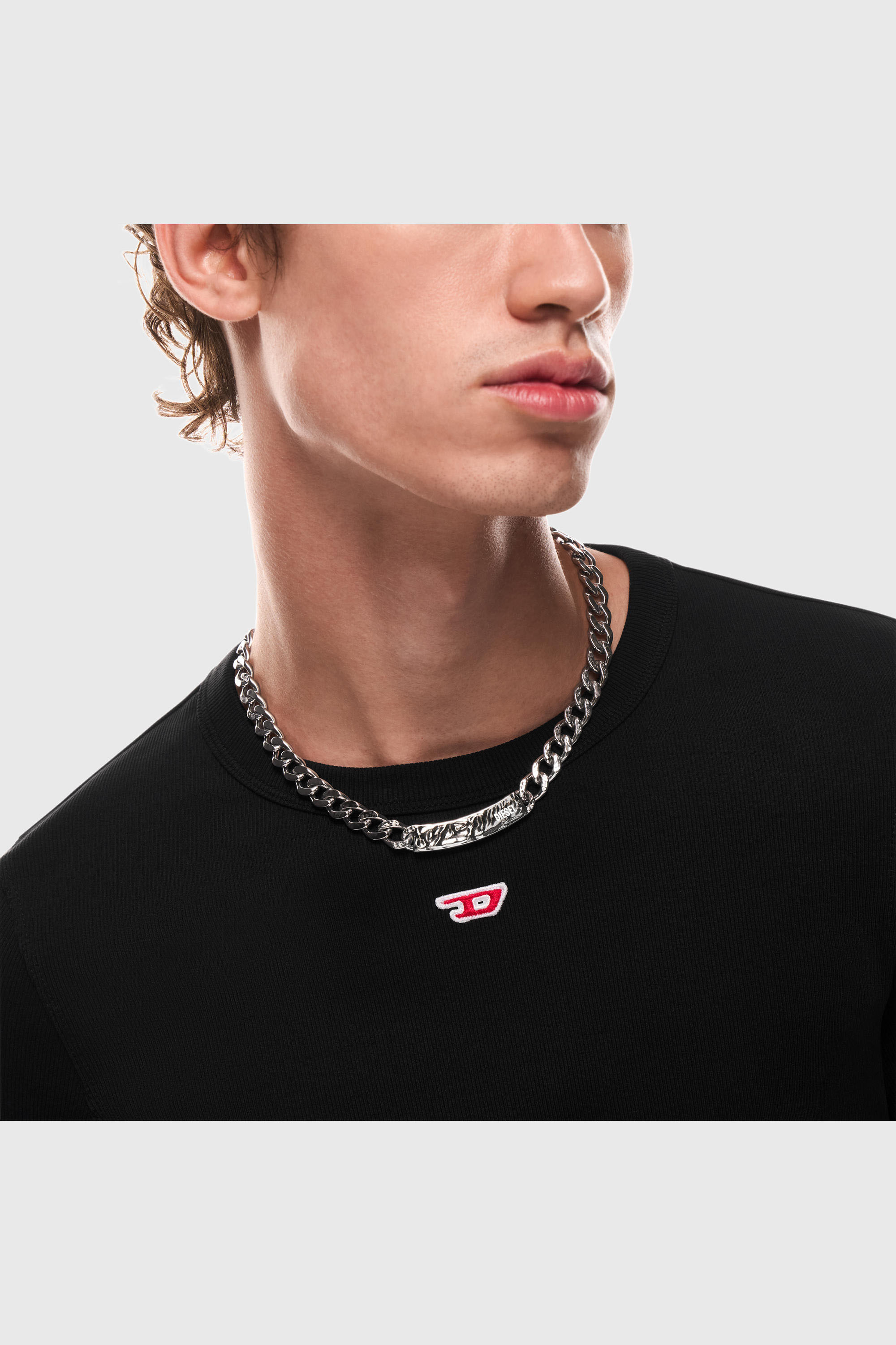 Diesel - DX1733040, Unisex Kettenhalskette aus Edelstahl in Silber - 3